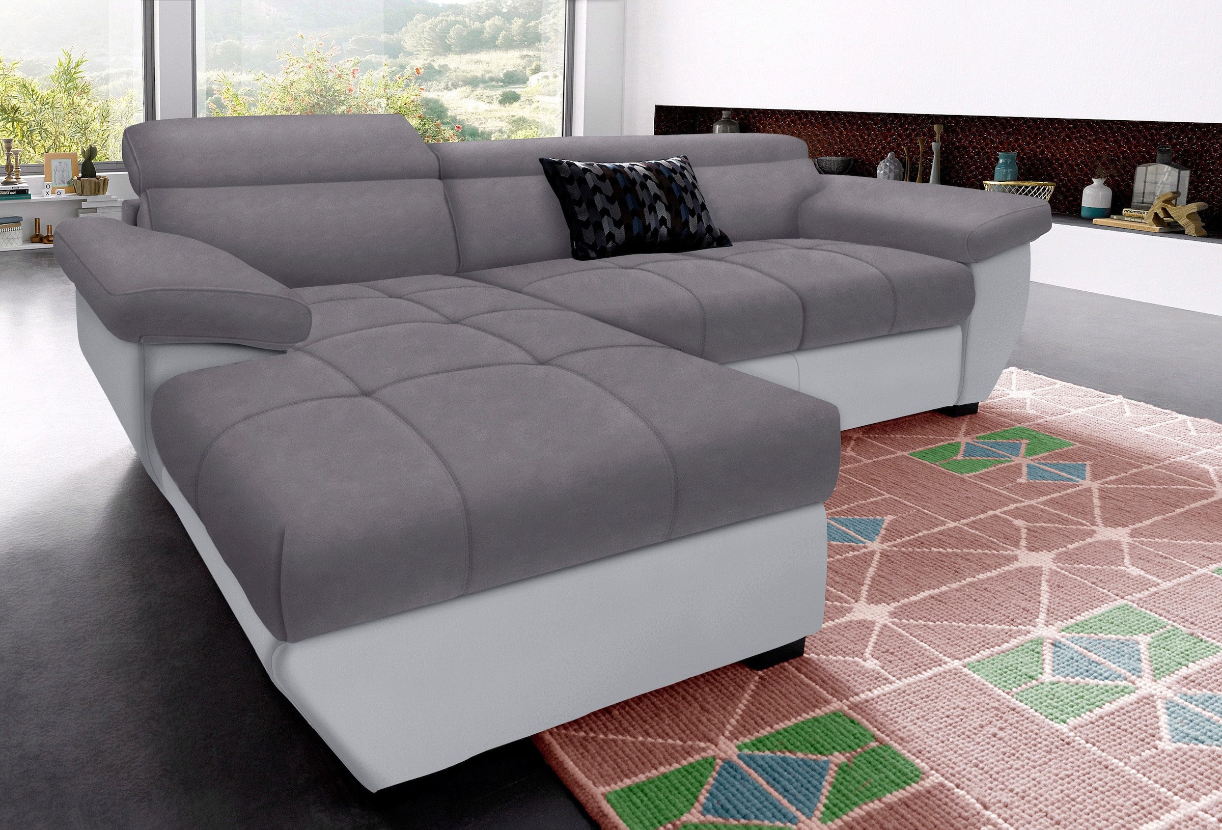 COTTA »Speedway L-Form« mit Kopfteilverstellung, wahlweise mit Bettfunktion & Bettkasten