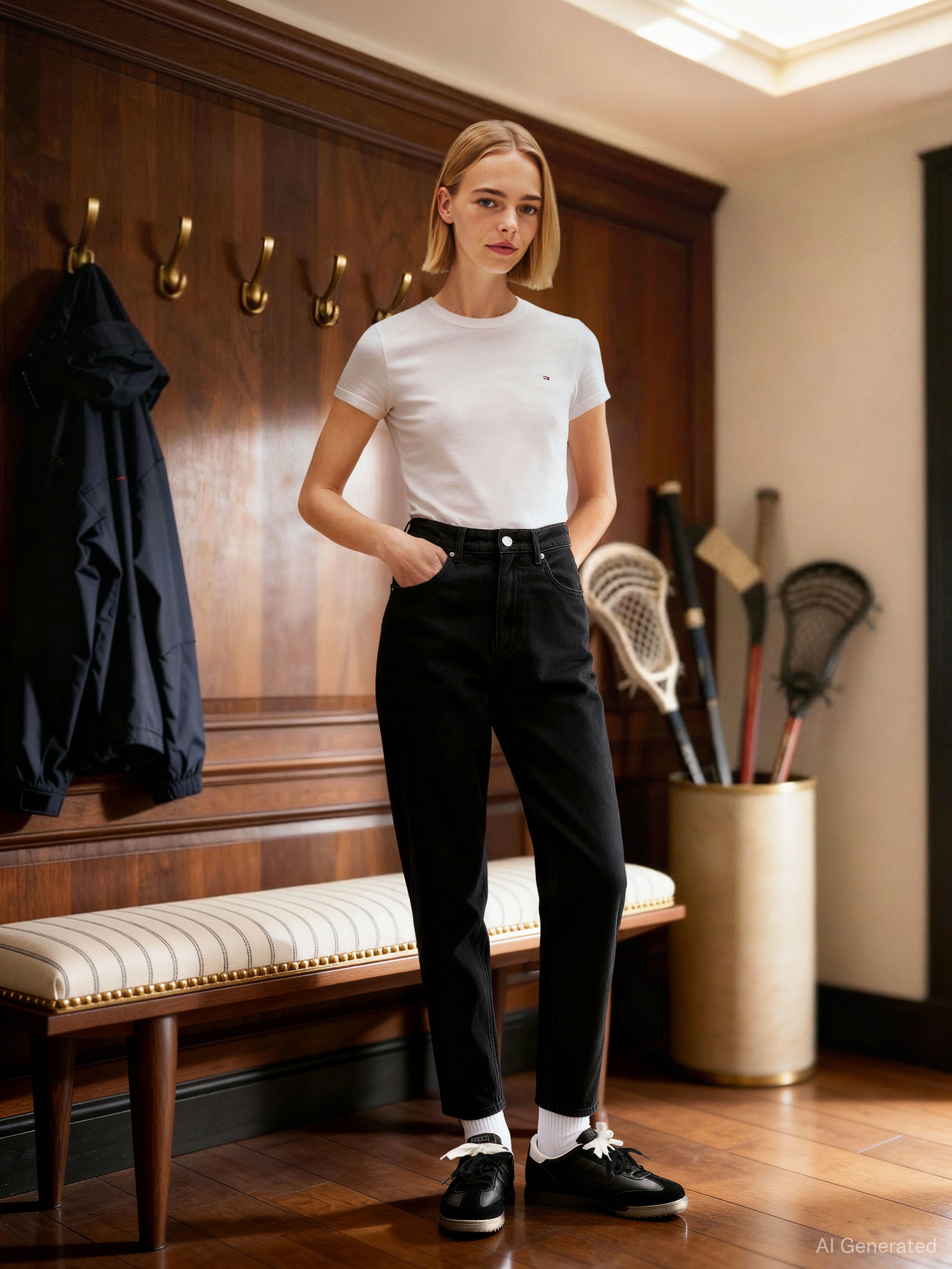 Tommy Jeans Skinny-fit-Jeans »LW SKN CH12« mit Logo-Badge, Logstickerei