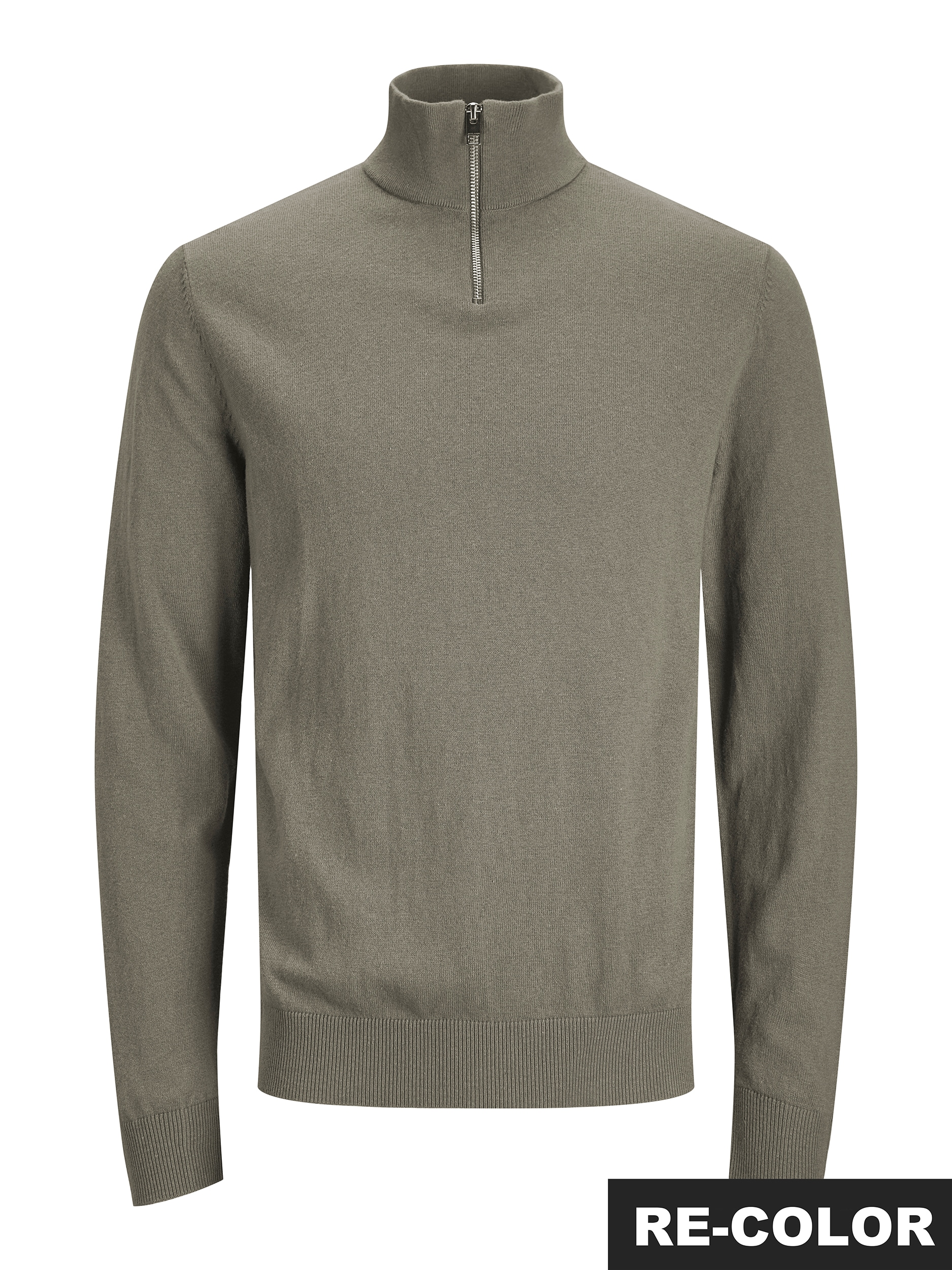 Jack & Jones Troyer »JJEEMIL KNIT HALF ZIP NOOS« Baumwollmischung, regular fit