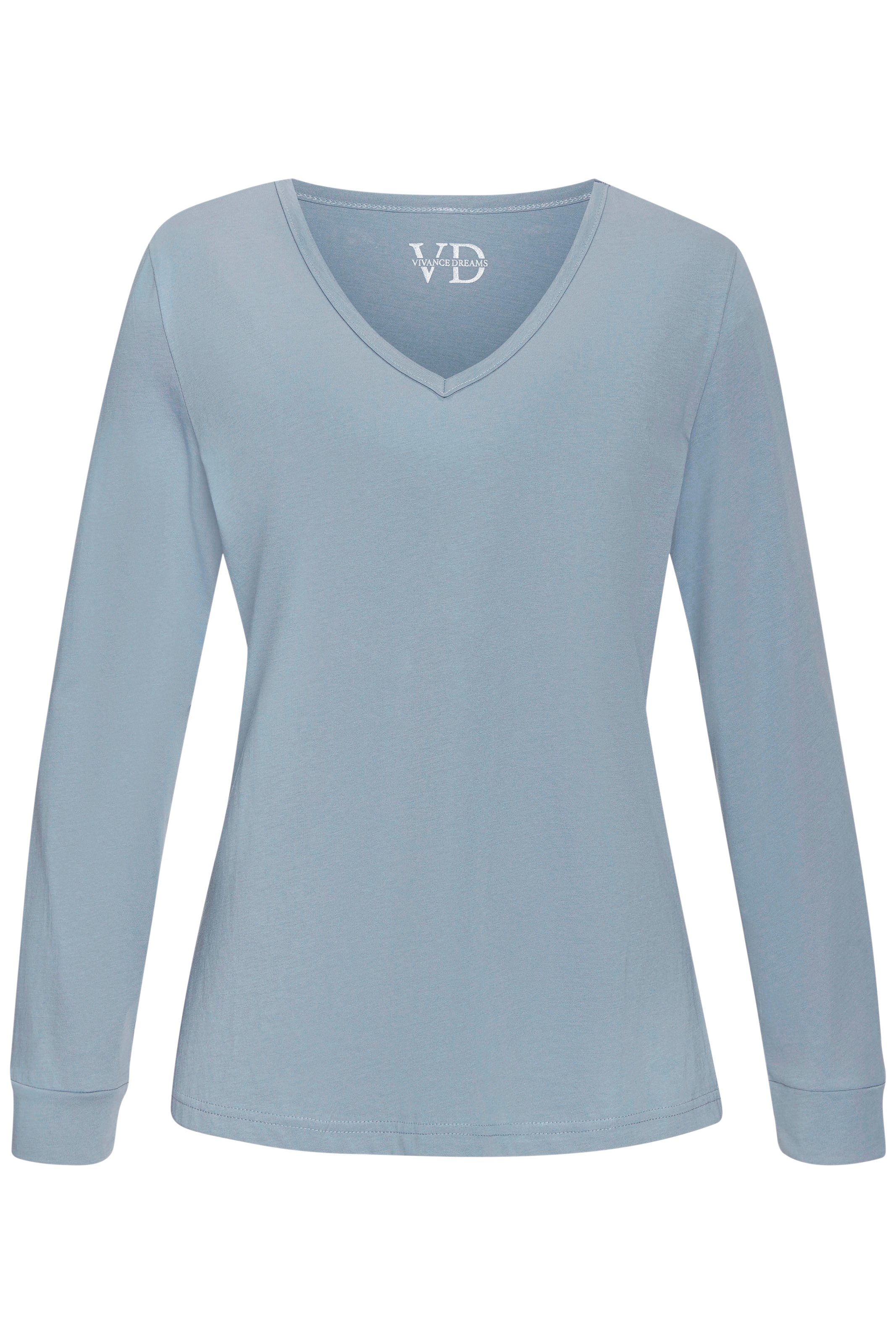 Vivance Dreams Pyjamaoberteil 1-teilig,  mit schönem V-Ausschnitt