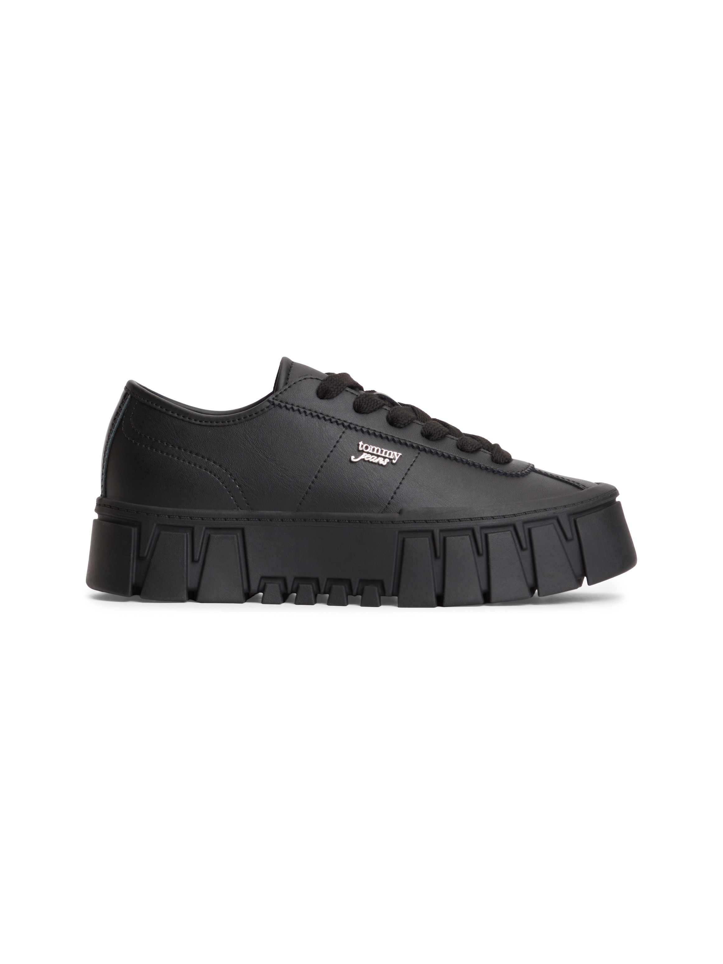 Tommy Jeans Plateausneaker »TJW PLATFORM SNEAKER LEATHER LC«  Schnürschuh, Halbschuh, Freizeitschuh mit seitlichem Logoschriftzug