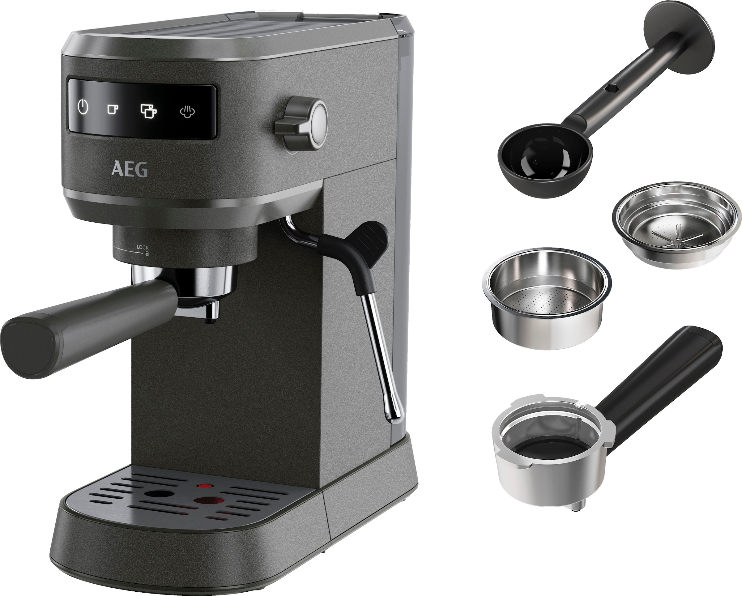 Aeg Espressomaschine »Gourmet 6 EC6-1-6BST« Korbfilter Siebträger in schwarz