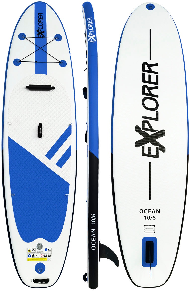 EXPLORER Inflatable SUP-Board »Stand-up-Paddleset OCEAN tlg.) (Set, bei cm«, kaufen OTTO 8 online 10.6 OTTO mit Fußraste Kajaksitz und | 320