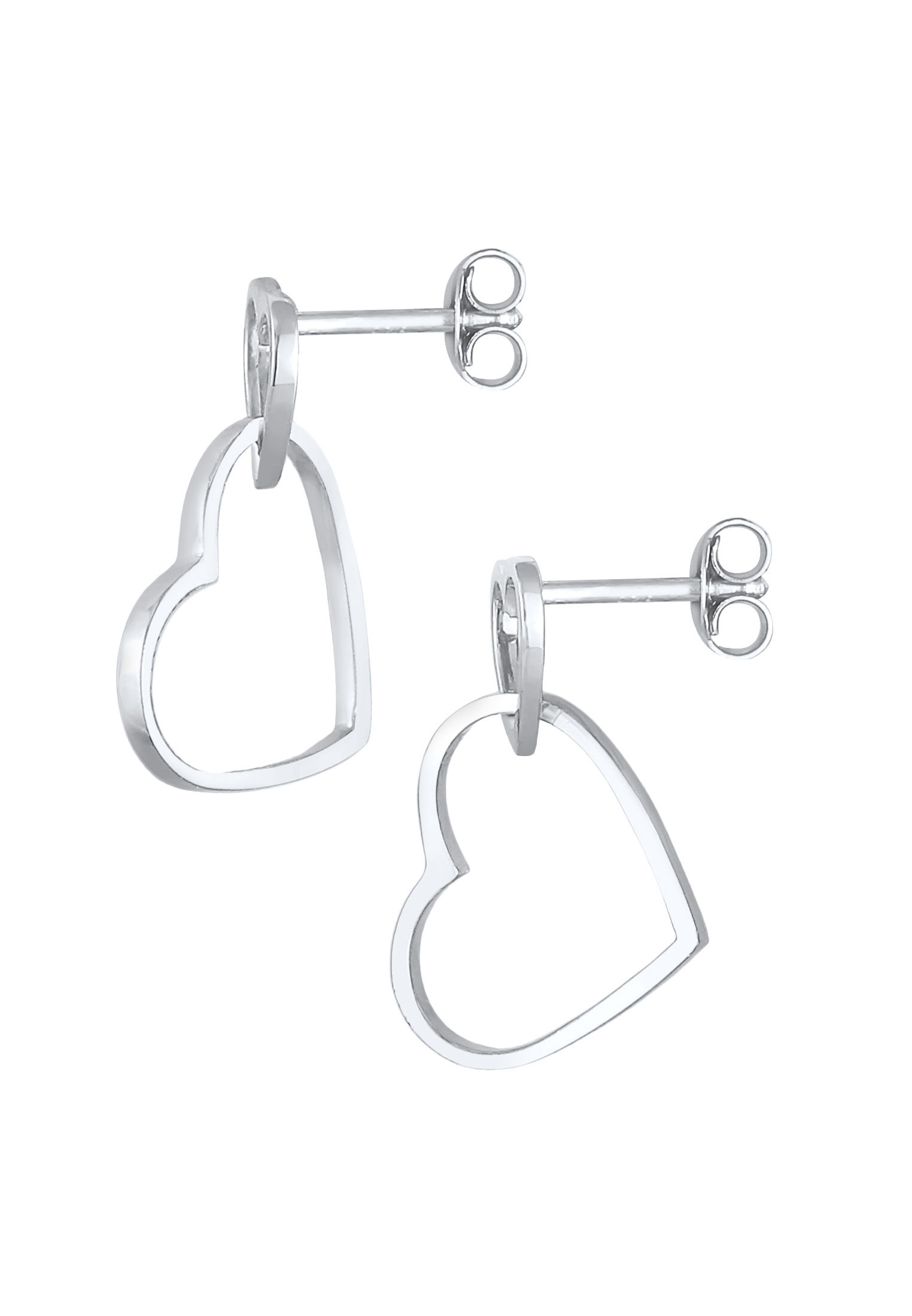 Elli Paar Ohrstecker »Ohrringe Ohrhänger Stecker Herz Liebe 925 Silber«