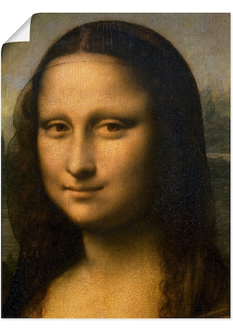 Artland Wandbild »Mona Lisa. Detail Kopf. 1503-1506«, Frau, (1 St.), als Leinwandbild,... kaufen