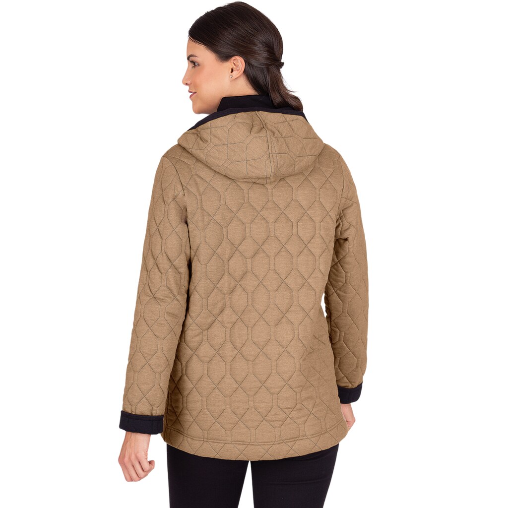 Trigema Sweatjacke »TRIGEMA Steppjacke mit Kapuze aus Sweat-Qualität«, (1 tlg.)