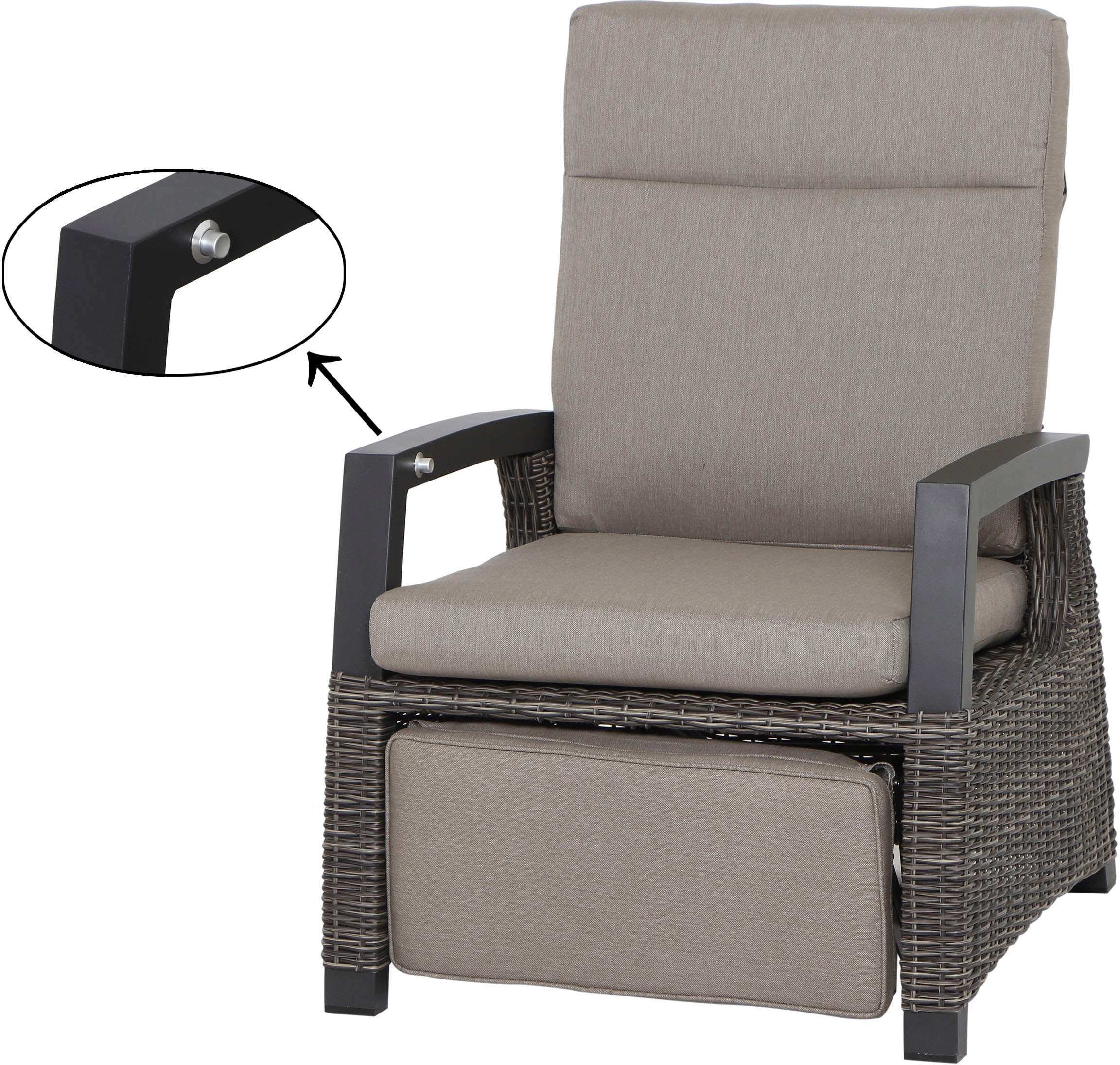 Siena Garden Gartenlounge-Set »Corido« Set, 8 Stk. tlg. bestehend aus 4 Sesseln und 4 Auflagen