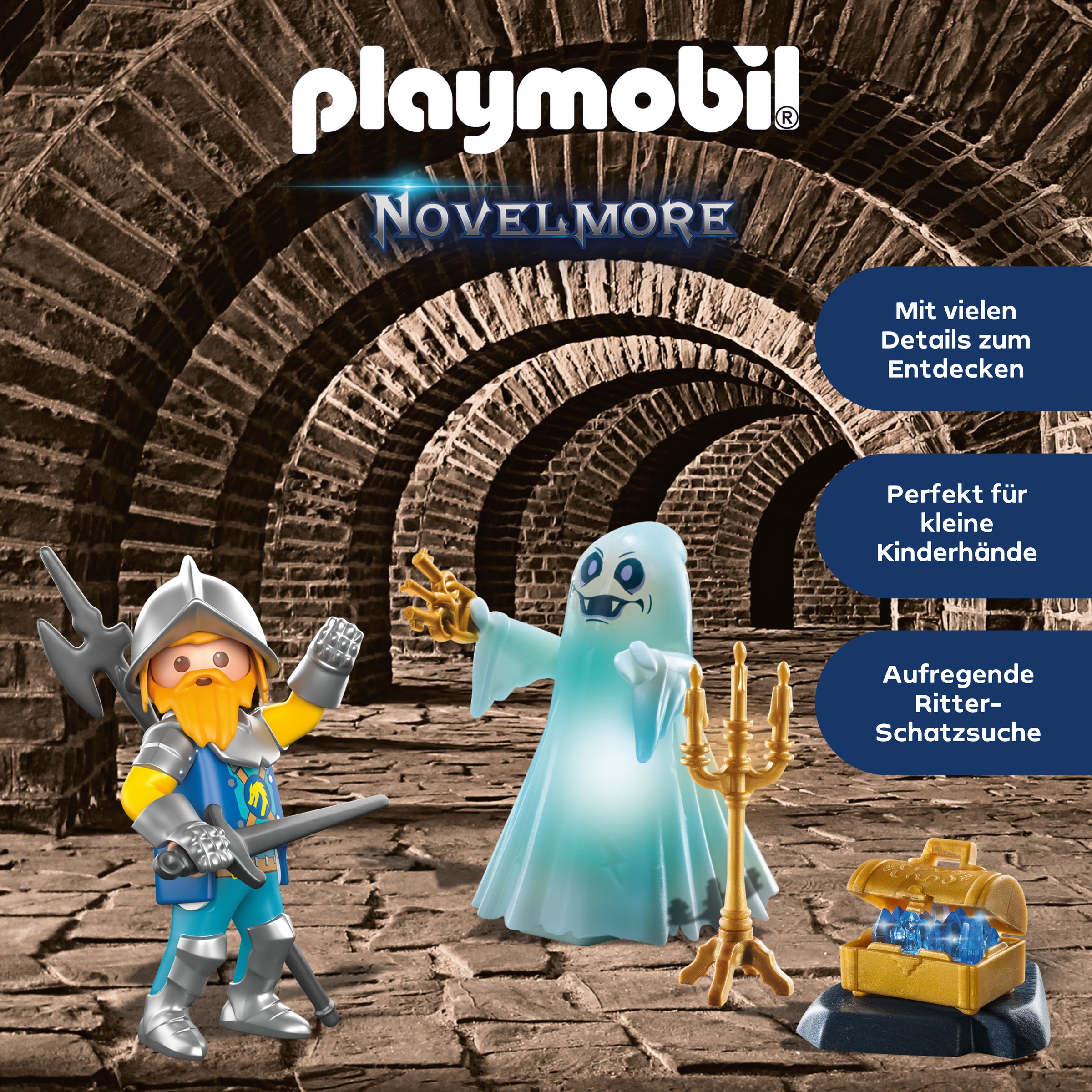 Playmobil® Konstruktions-Spielset »Schlossgespenst und Ritter (71797), Playmobil Novelmore«, (18 St.)