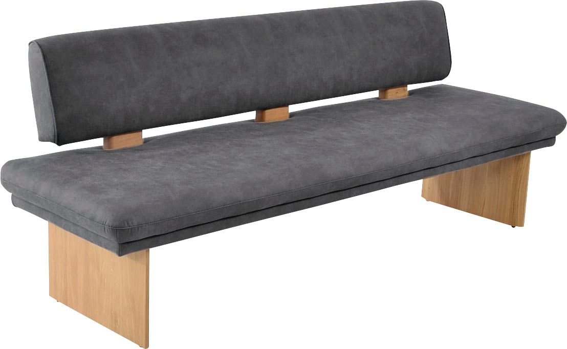 K+W Komfort & Wohnen Polsterbank »Longbeach«, (1 St.), Spitzkissenoptik im Sitz, wahlweise in der Breite 204cm oder 224cm