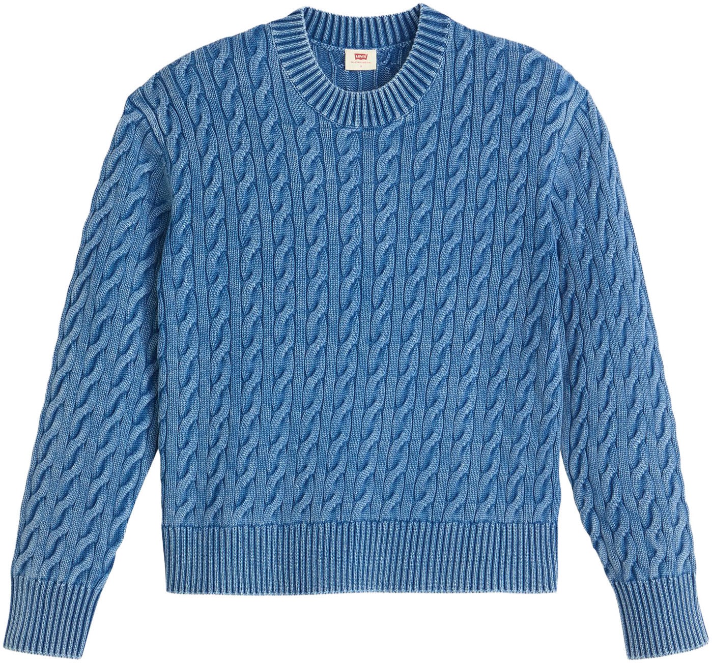 Levi's® Rundhalspullover »BOYFRIEND CREW PU«, Mit Zopfmuster