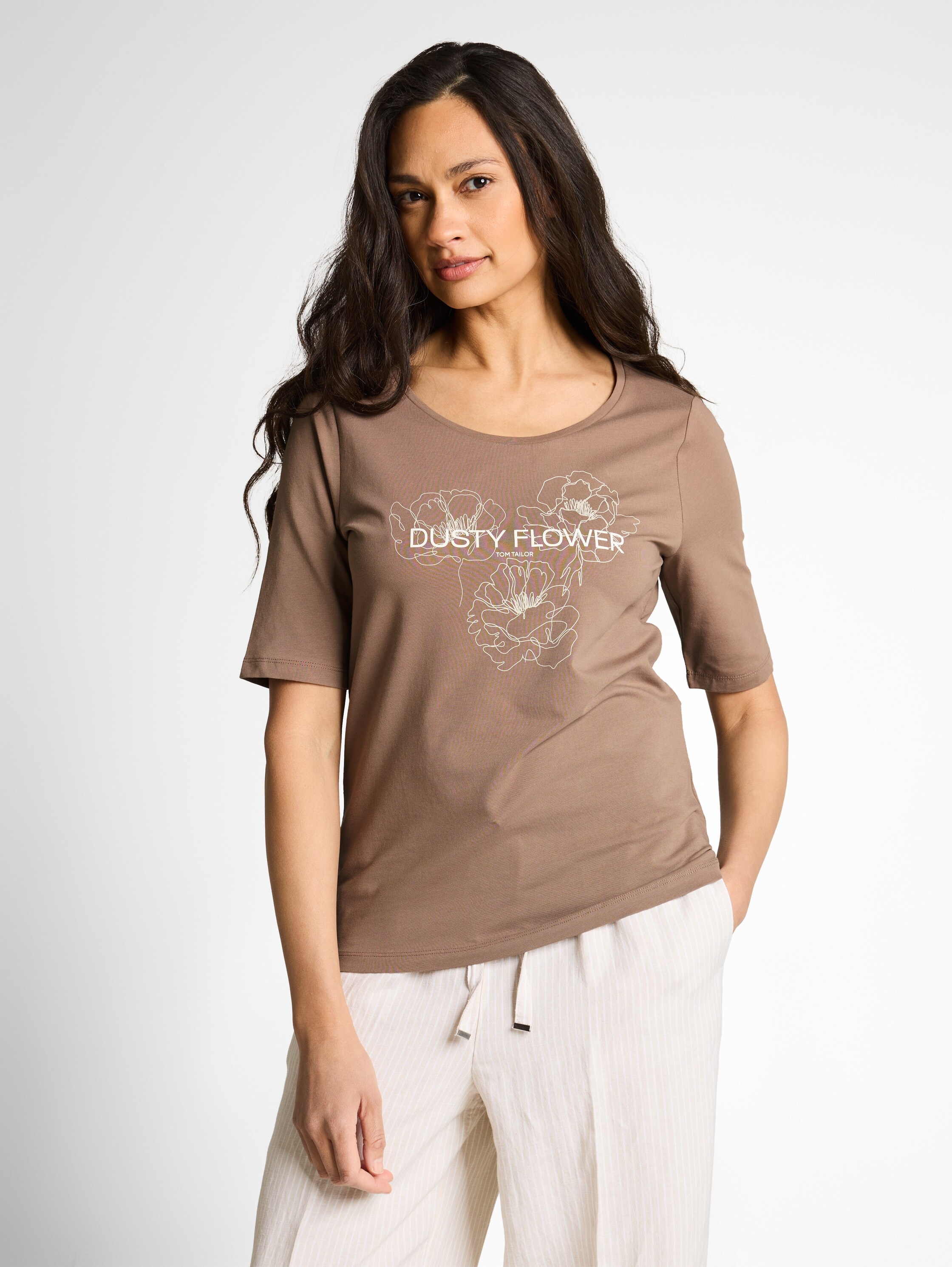 TOM TAILOR Kurzarmshirt Sommershirt mit Frontprint