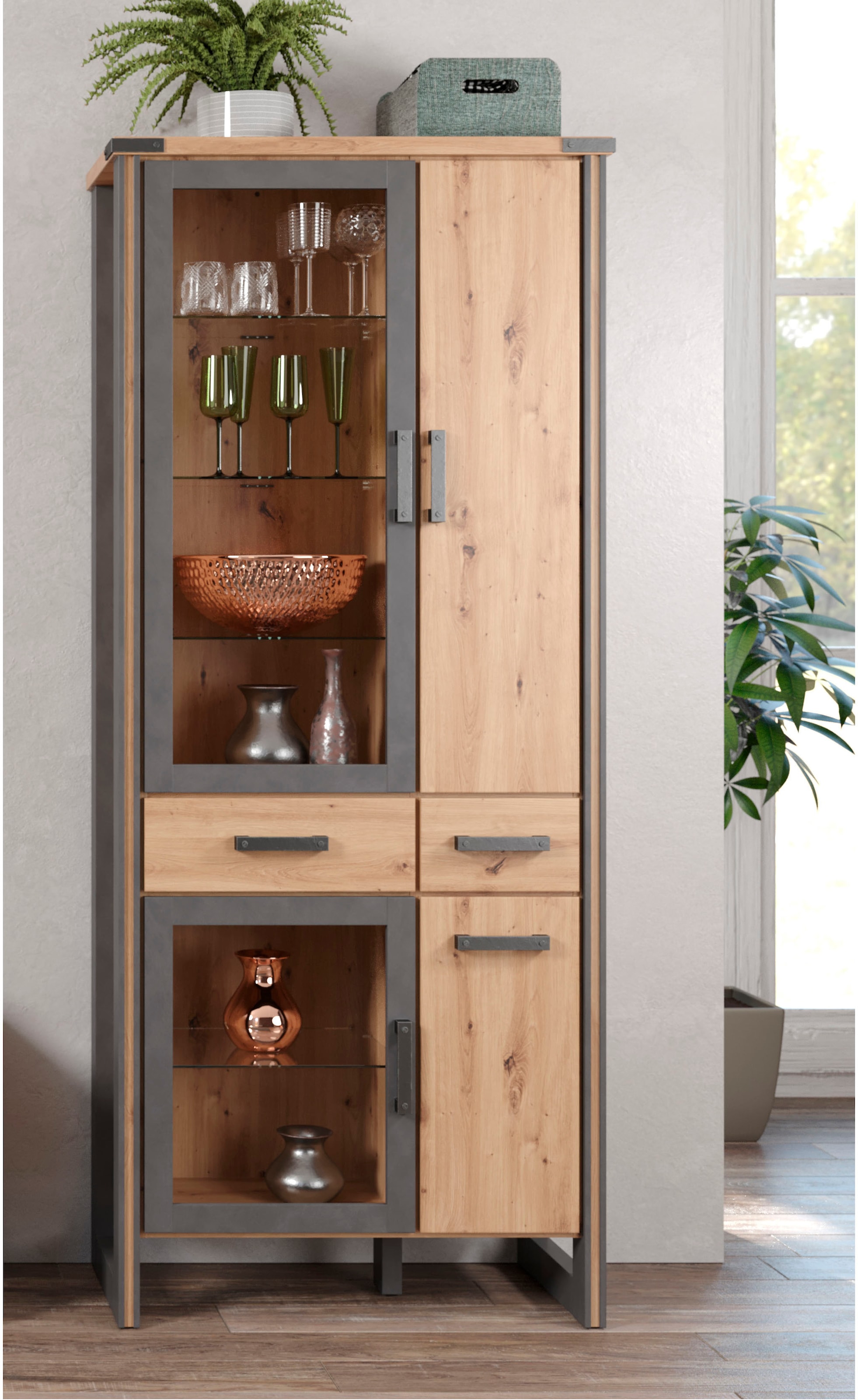 Home affaire Stauraumvitrine »Mia« 1 Stk. tlg. Modernes Design