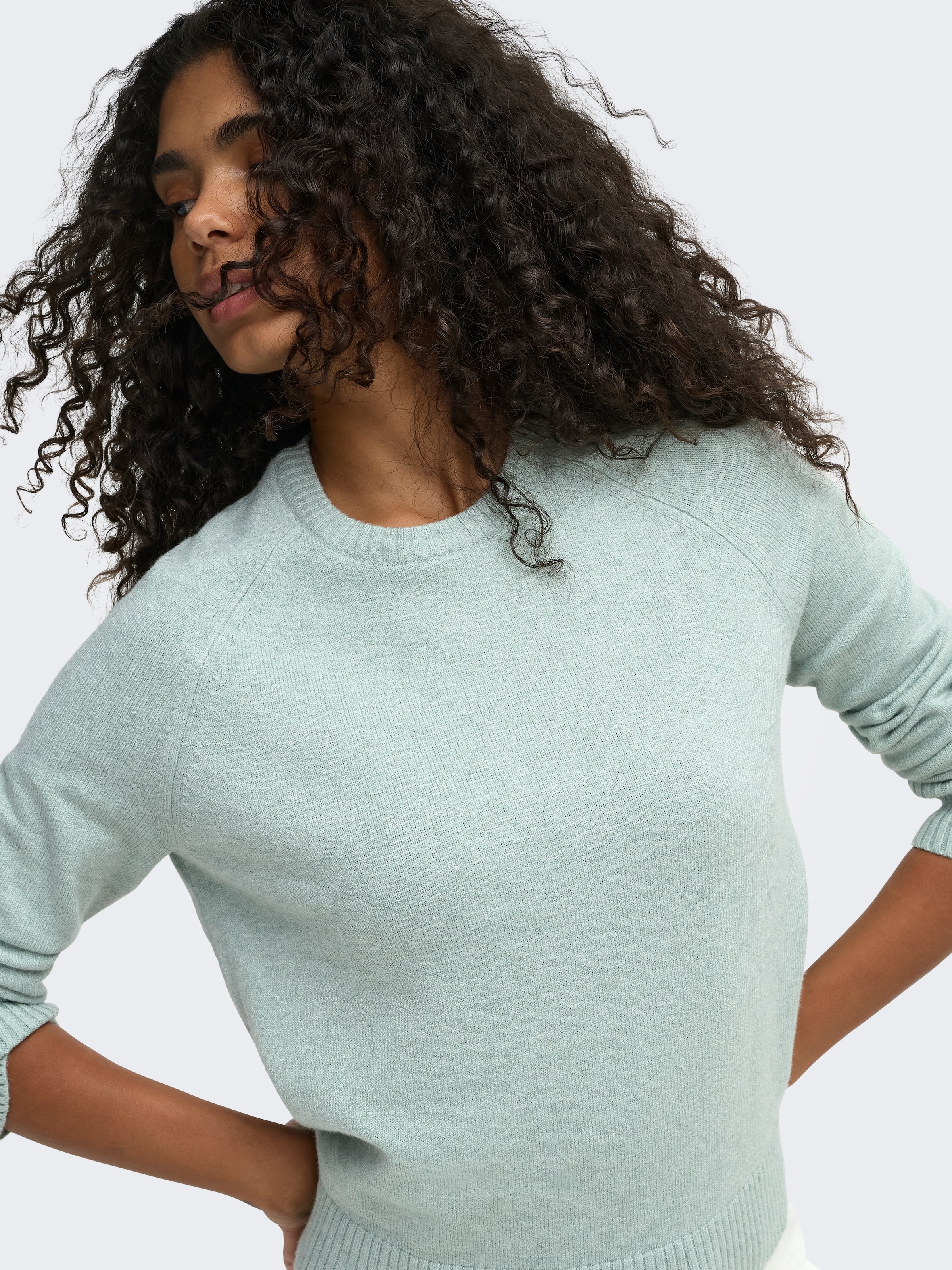 ONLY Strickpullover »ONLPRINCESS LS O-NECK RAGLAN KNT NOOS« Viskosemischung, regular fit