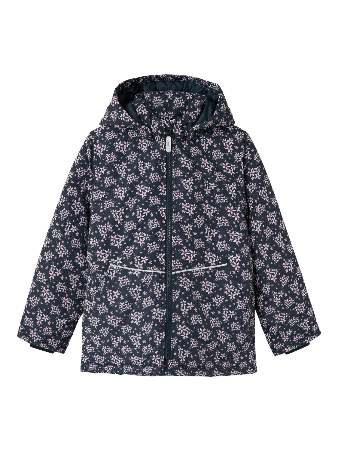 Outdoorjacke »NKFMAXI JACKET AOP«, mit Kapuze, mit reflektierenden Details