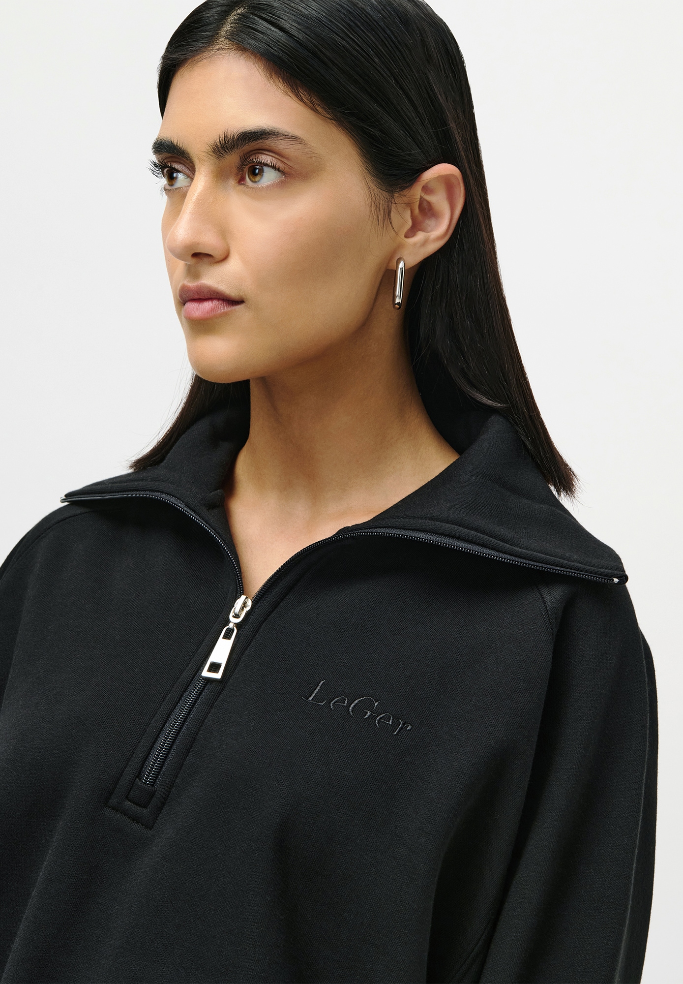 LeGer Sweatshirt »Meret, LeGer by Lena Gercke«, cropped, mit Stehkragen