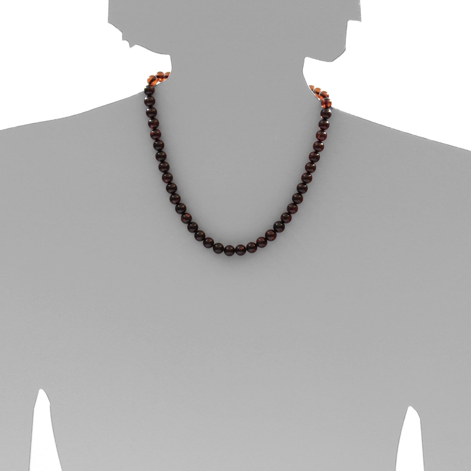 OSTSEE-SCHMUCK Kette ohne Anhänger »- Kugel 8 mm - Bernstein -,«