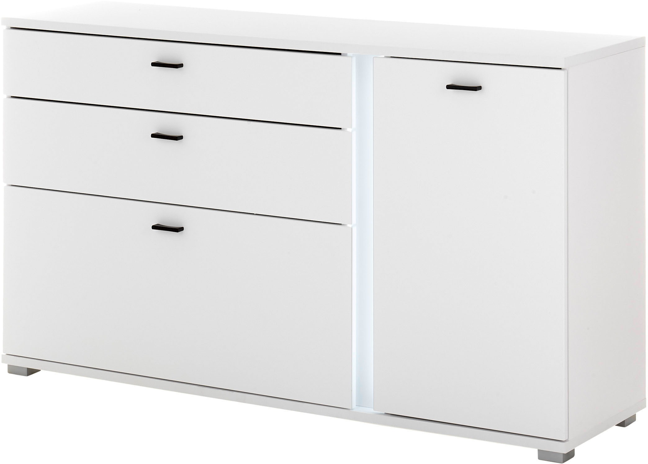 Home affaire Sideboard »LONG ISLAND« 1 Stk. tlg. in moderner Trendfarbe,inklusive senkrechter Beleuchtung,Breite 150 cm