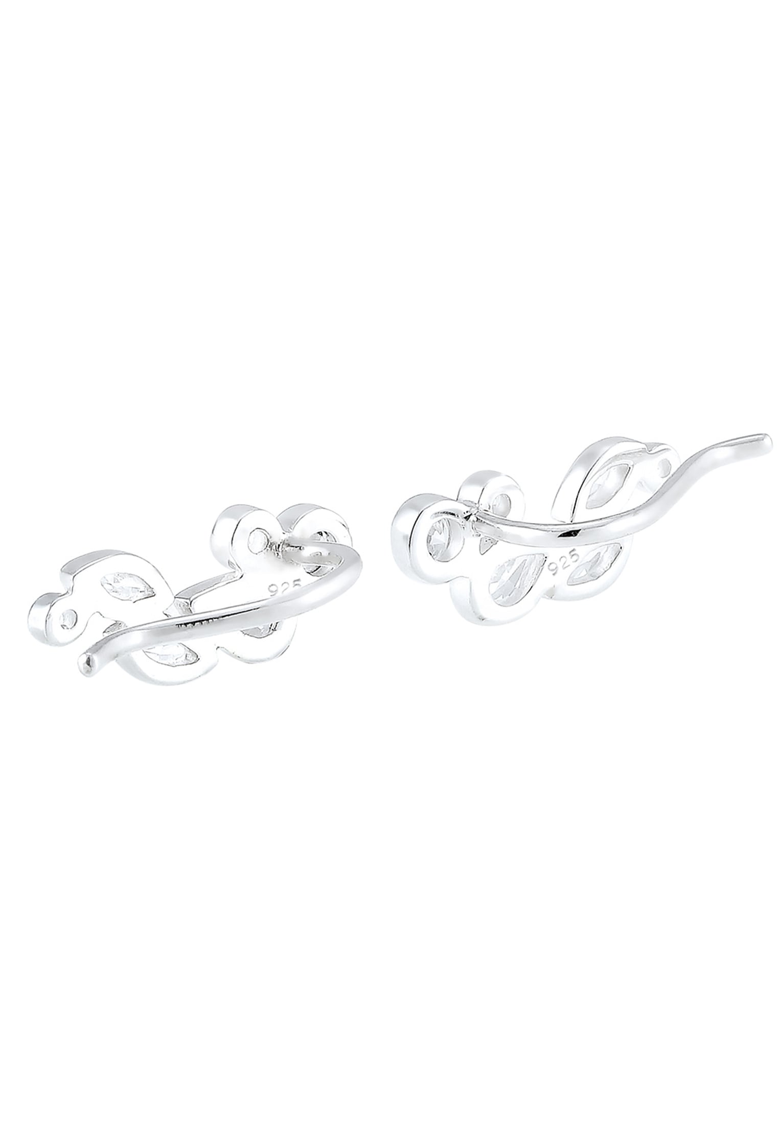 Elli Paar Ohrhänger »Ohrringe Earcuff Tropfen Zirkonia Weiß 925 Sterling Silber«