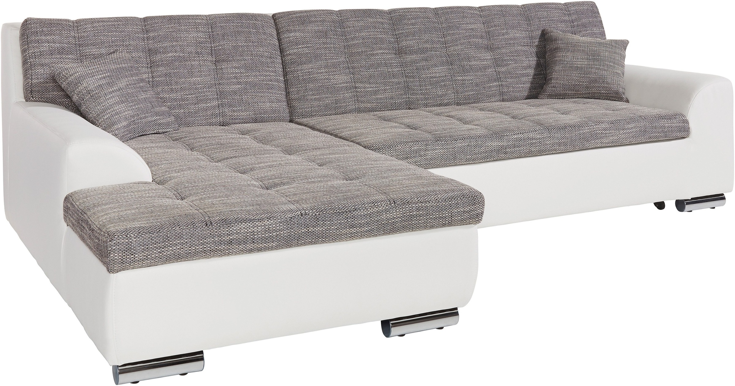 DOMO collection Ecksofa Treviso, wahlweise mit Bettfunktion, incl. Zierkissen