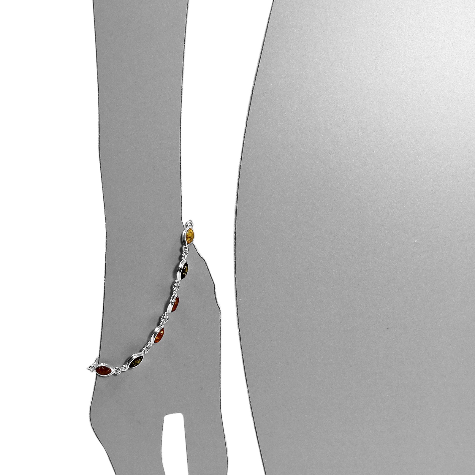 OSTSEE-SCHMUCK Armband »- Alwa - Silber 925/000 - Bernstein«