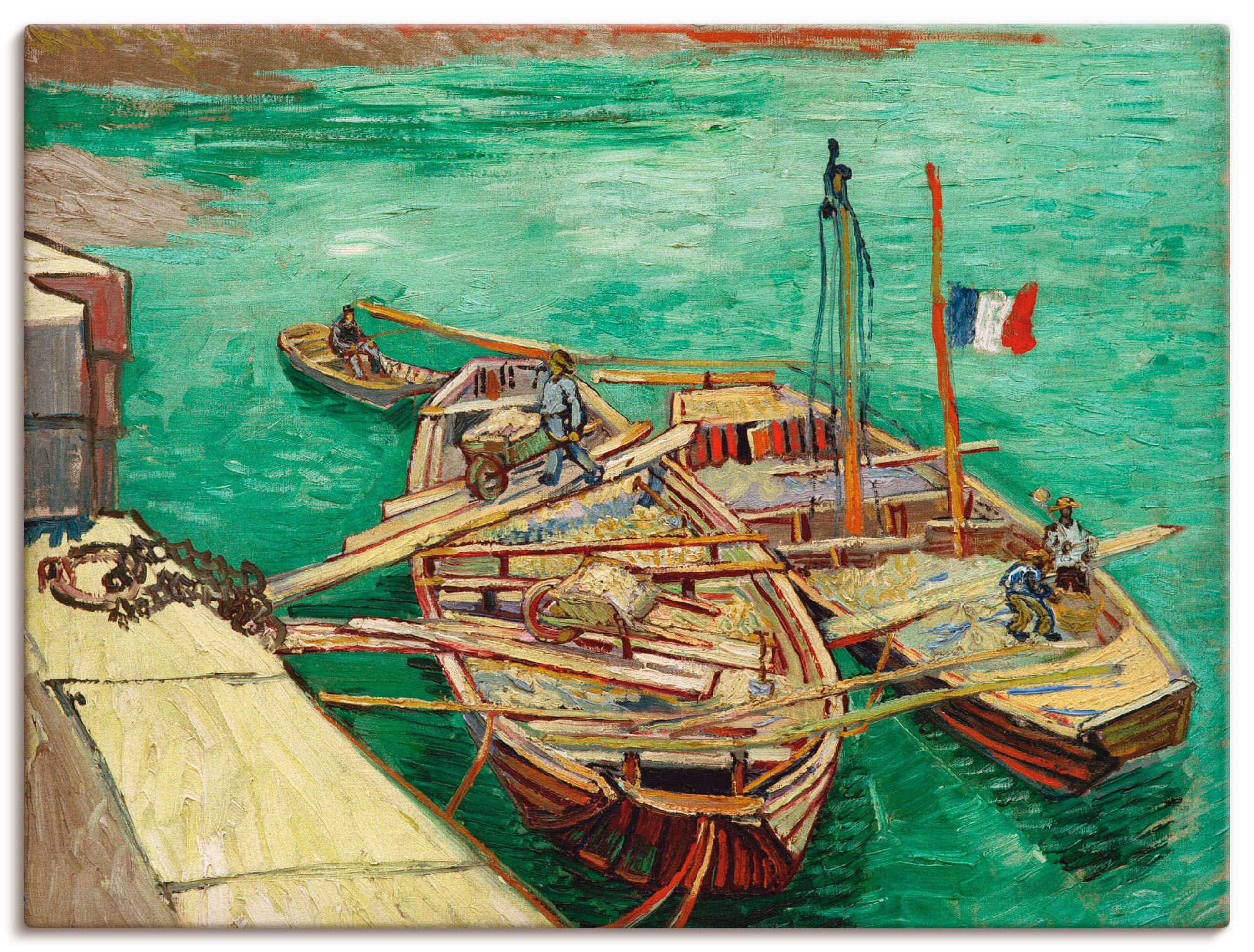 Artland Wandbild »Rhonebarken. 1888«, Boote & Schiffe, (1 St.), in vielen Größen & Produktarten -Leinwandbild, Poster, Wandaufkleber / Wandtattoo auch für Badezimmer geeignet