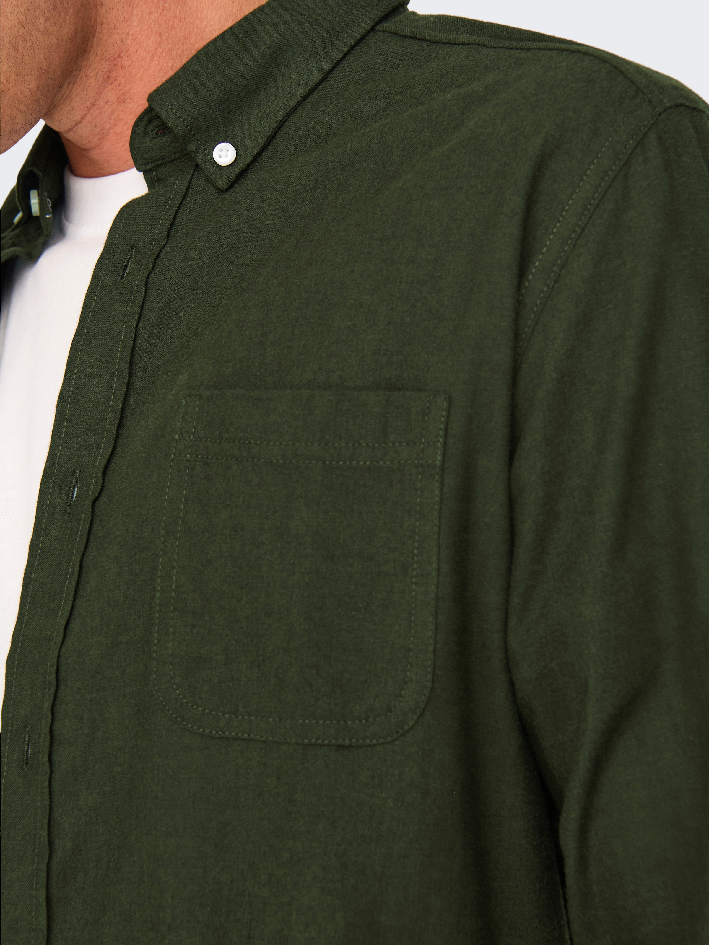 ONLY & SONS Langarmhemd »ONSROAD LIFE REG MELANGE LS SHIRT NOOS«