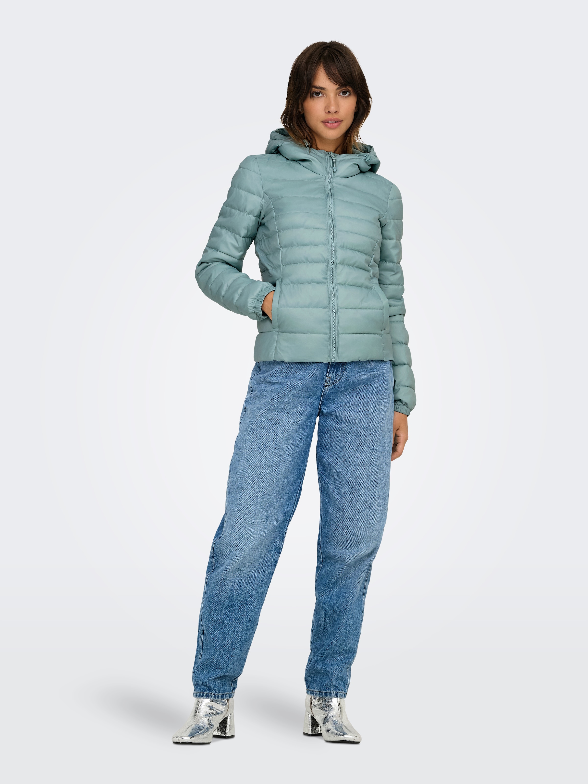 ONLY Steppjacke »ONLTAHOE HOOD JACKET OTW NOOS«, mit Kapuze, in modisch kurzer Form
