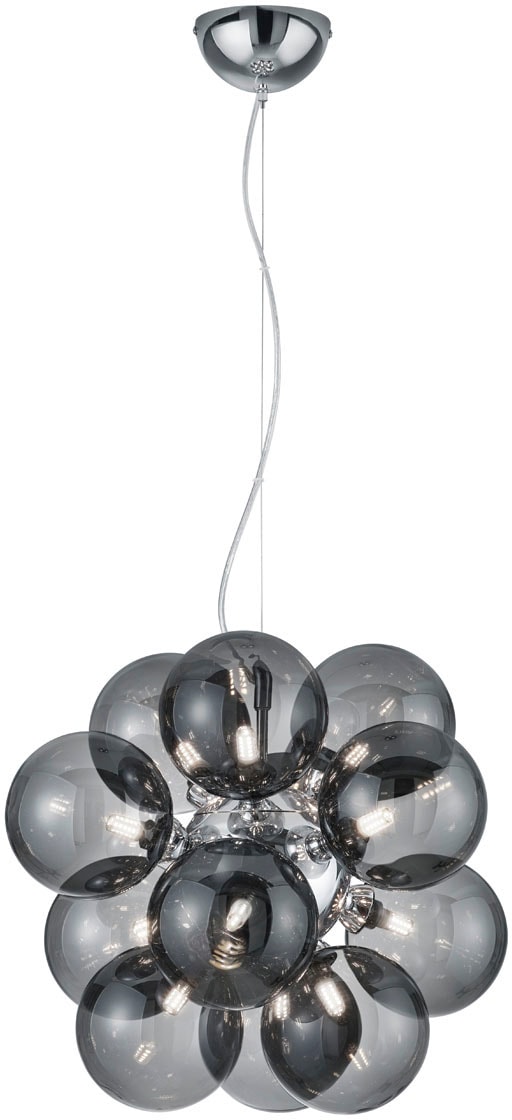 näve Pendelleuchte »Explosion«, 10 65cm H: Glaskugeln OTTO D: bei groß/klar exkl. 150cm, silber online flammig-flammig, klein, 10xG9, bestellen ca