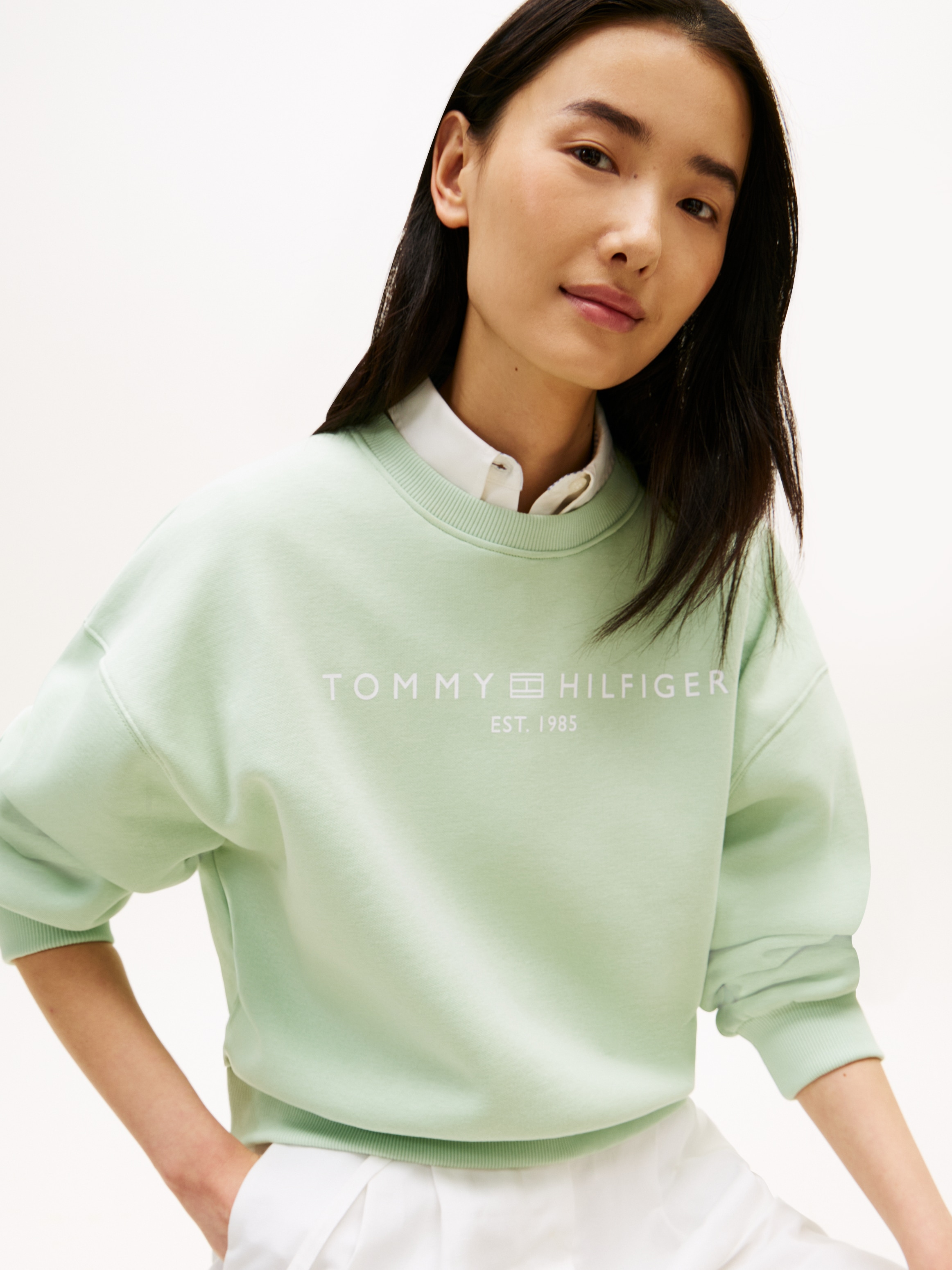 Tommy Hilfiger Sweatshirt »CORP LOGO MDRN SWTSRT«, Baumwollmischung
