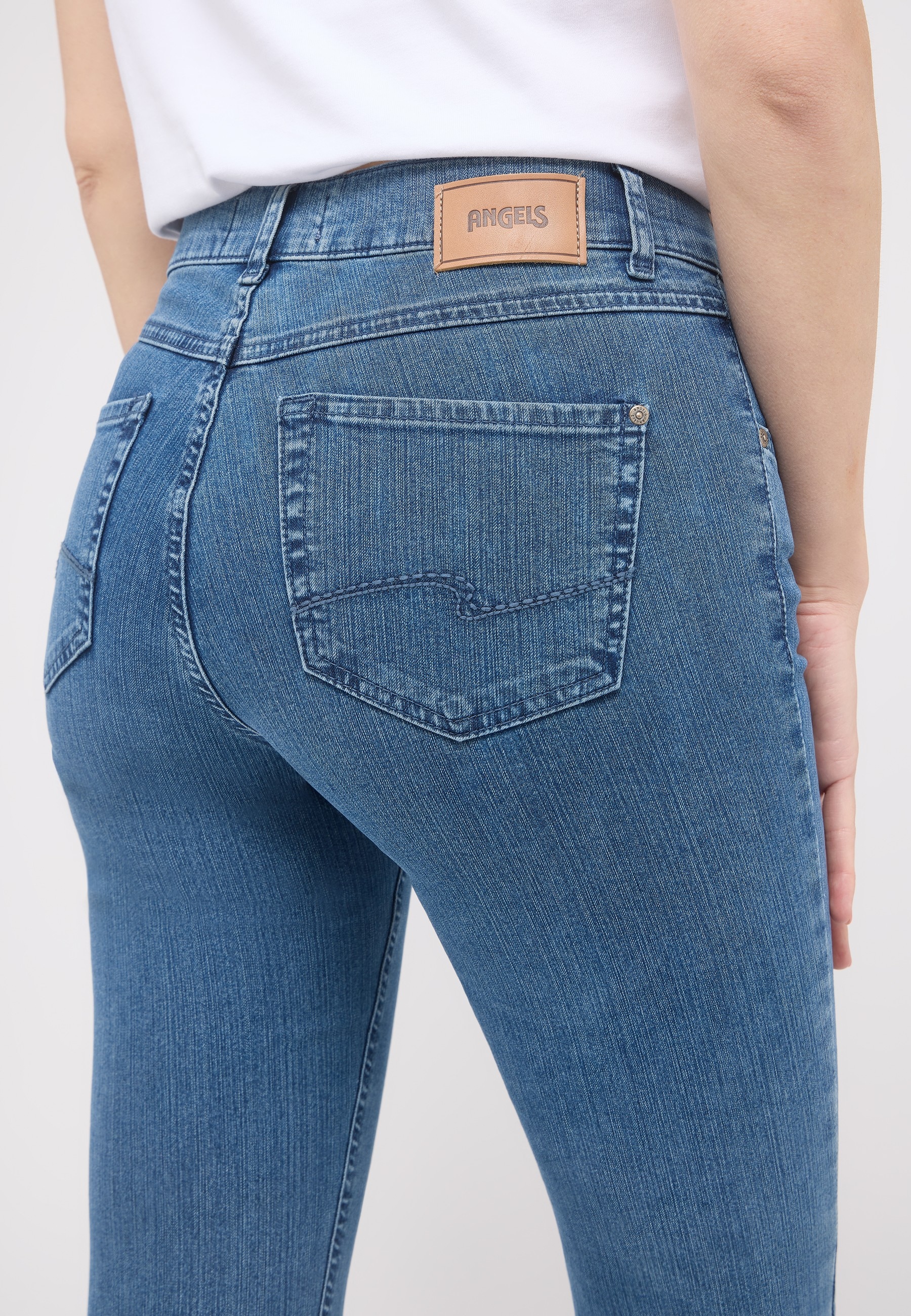 ANGELS 5-Pocket-Jeans »CICI« aus sportivem Denim