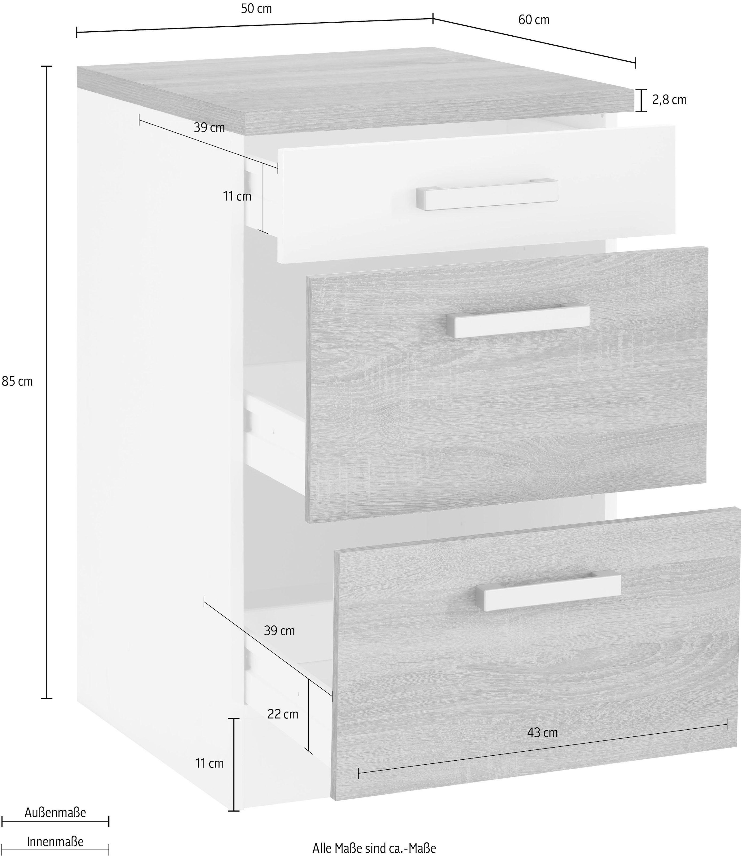KOCHSTATION Unterschrank »KS-Gera«, Breite 50 cm