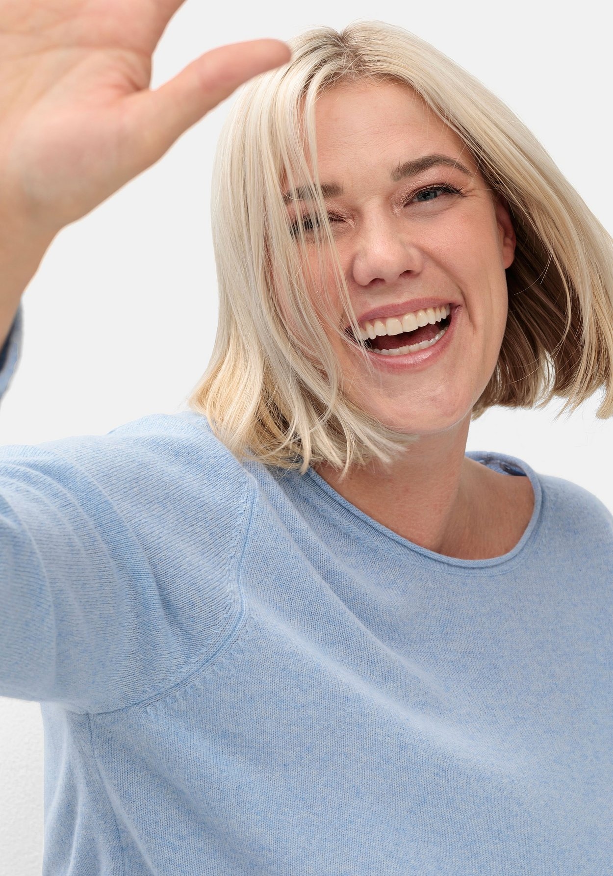 Sheego Rundhalspullover »Pullover aus reinem Kaschmir, mit Rollkanten«, aus reinem Kaschmir, mit Rollkanten