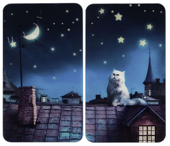 Maximex Herd-Abdeckplatte »Moon Cat«, (Set, 2 tlg.), für alle Herdarten, 52x30 cm