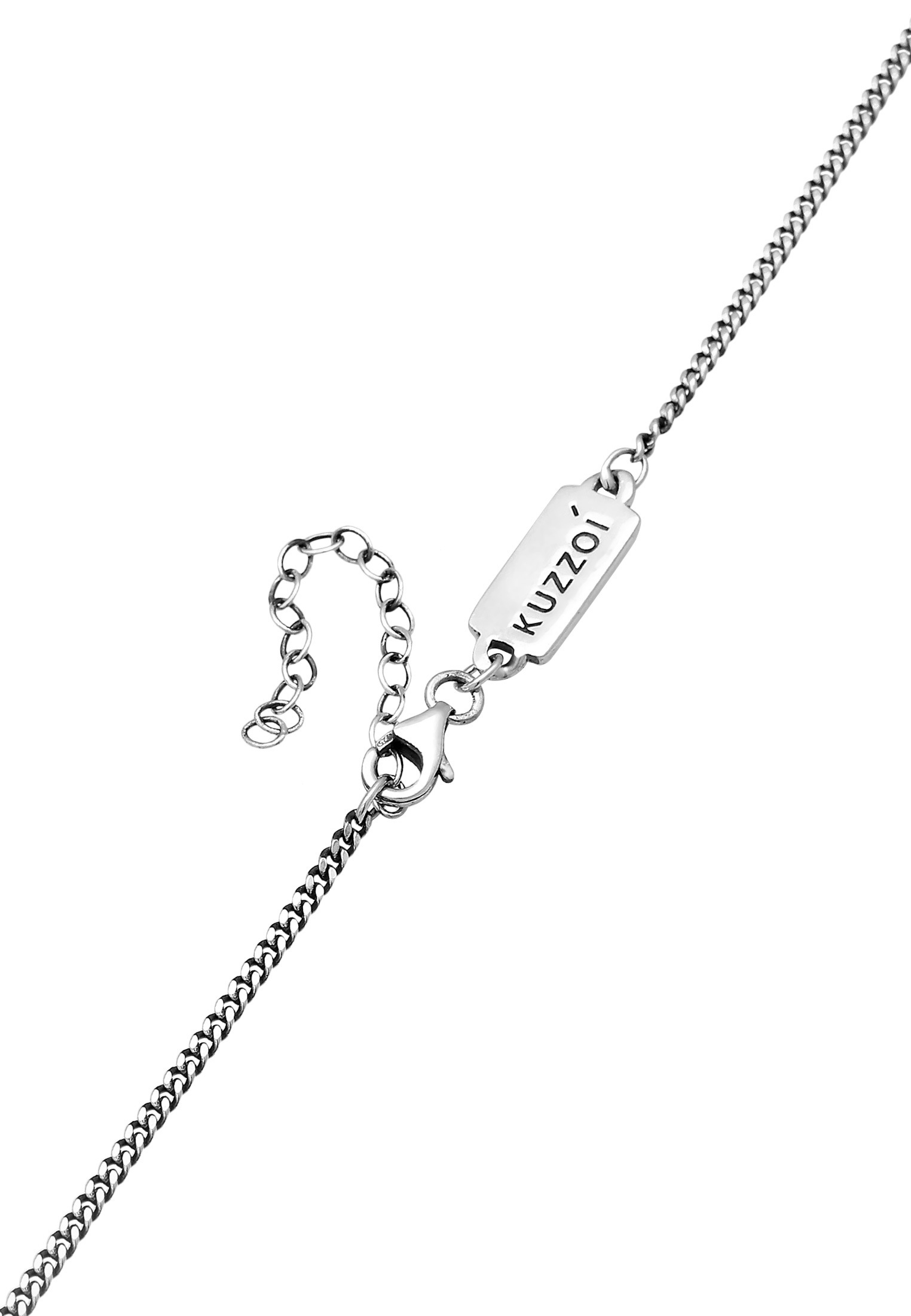 Kuzzoi Kette mit Anhänger »Halskette Herren Achteck Dreieck Kreis Symbol 925 Silber«