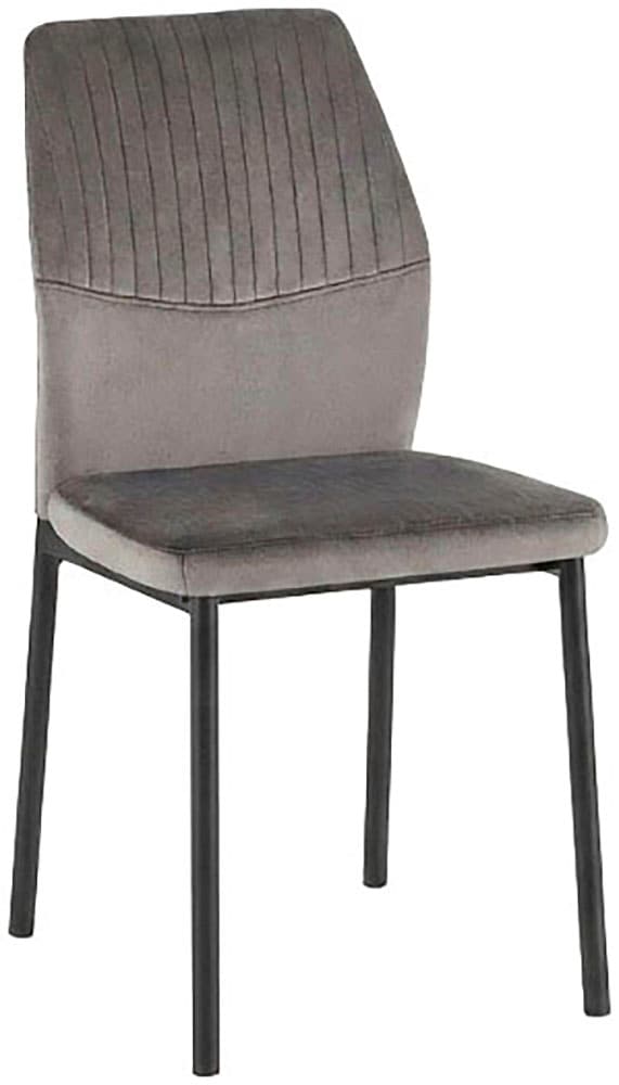OTTO home Esszimmerstuhl »Nora, 4er-Set« (Set) 4 Stk.moderne Samtstühle mit Kontrastnähten und schwarzem Metallgestell