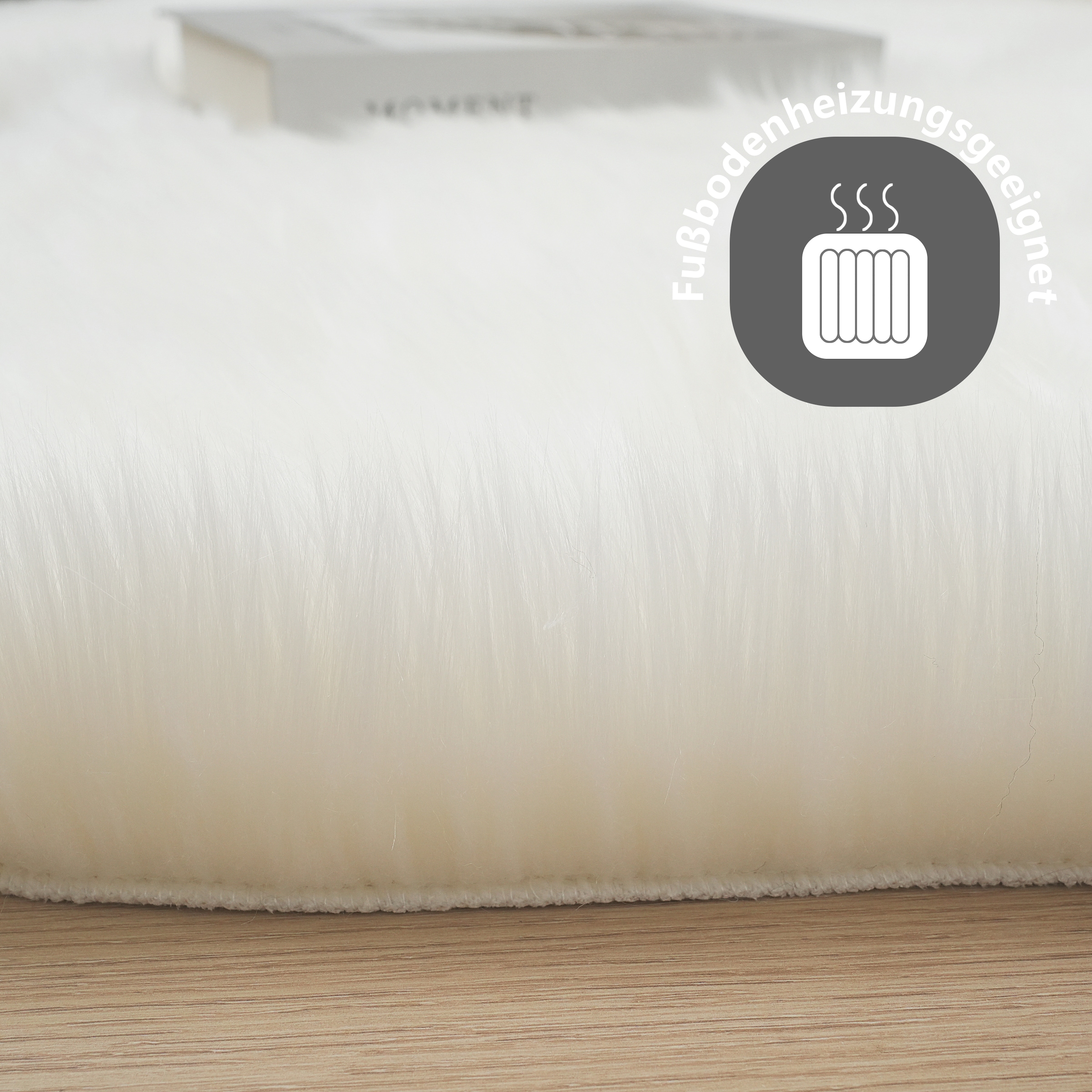Home affaire Fellteppich »Dena Teppiche, Fellform, waschbar«, fellförmig, 60 mm Höhe, Kunstfell, weich, Uni-Farben, Wohnzimmer, Schlafzimmer, Esszimmer