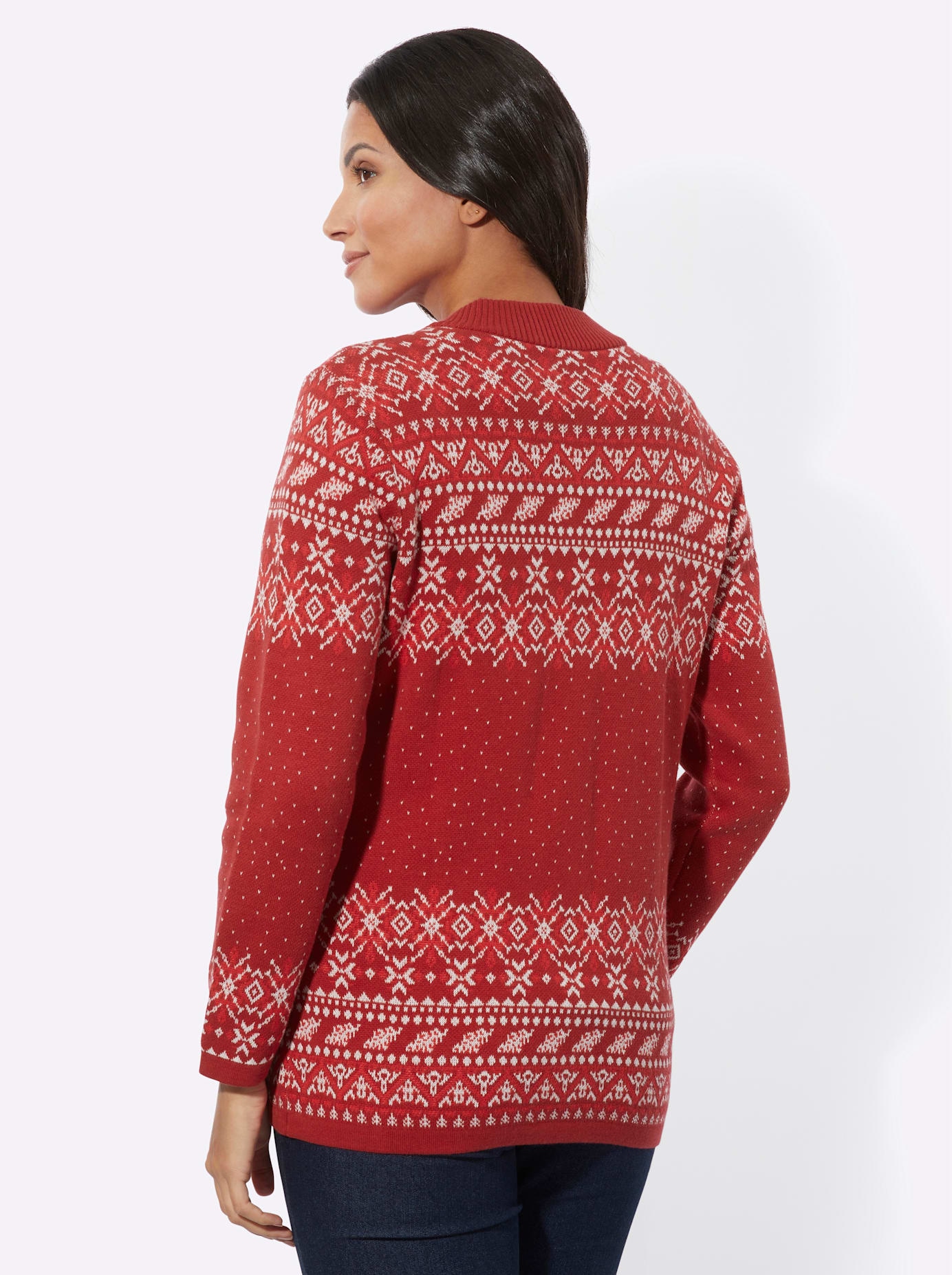 Classic Basics Jacquardstrickjacke