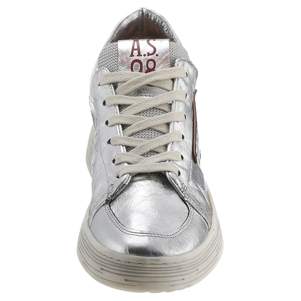A.S.98 Sneaker, im Metallic-Look, Freizeitschuh, Halbschuh, Schnürschuh