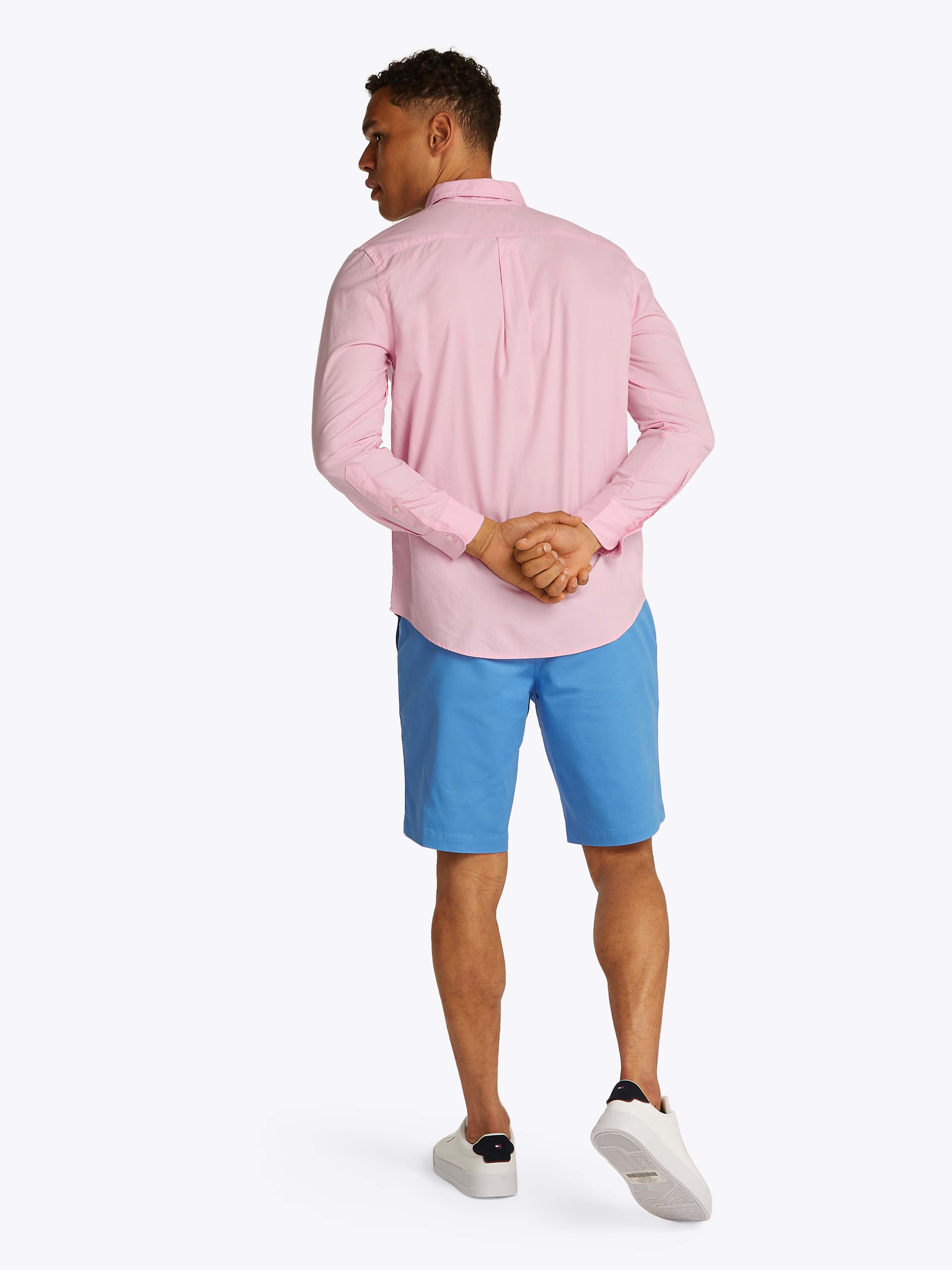 Tommy Hilfiger Businesshemd »FLEX POPLIN SOLID RF SHIRT 1«, mit Logostickerei