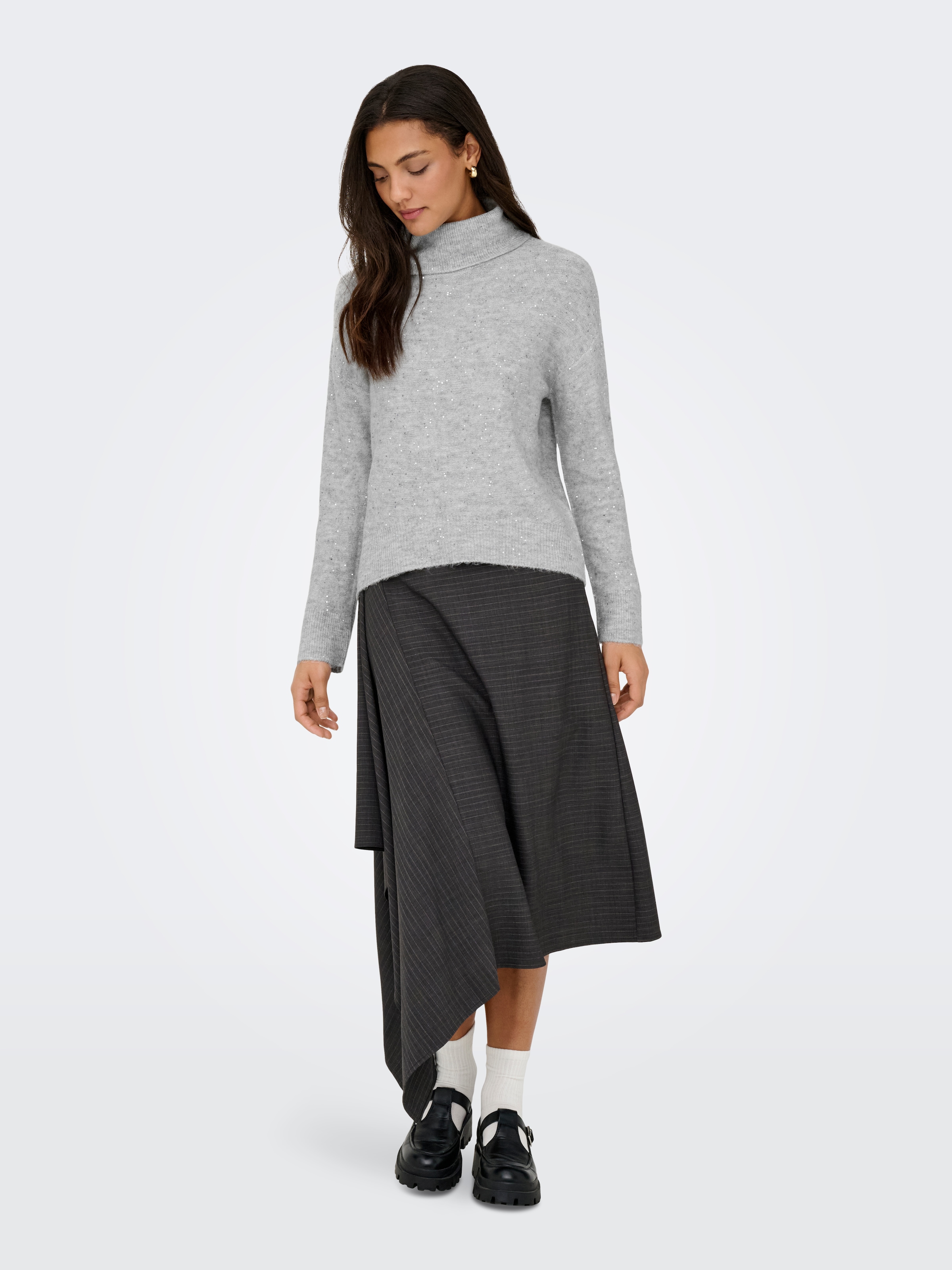 ONLY Rollkragenpullover »ONLARIZONA LS SEQUINS ROLLNECK PULL KNT«