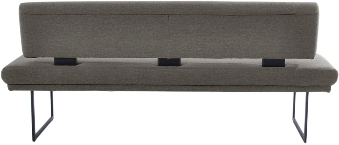 K+W Komfort & Wohnen Polsterbank »Longbeach« 1 Stk. tlg. mit Metallkufen in schwarz Struktur, in der Breite 204cm oder 224cm