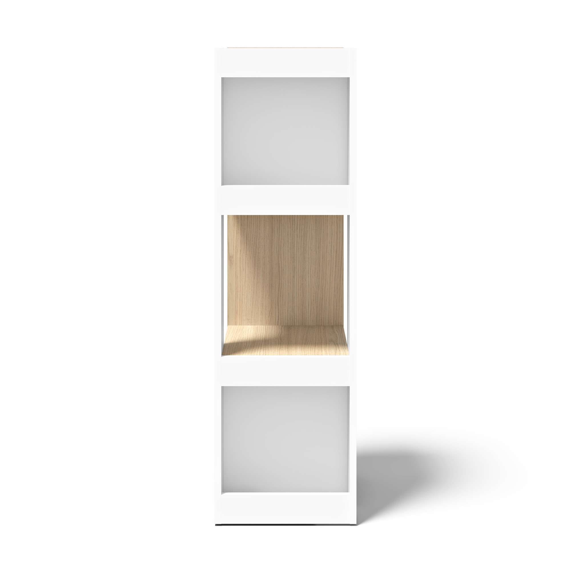TemaHome Bücherregal »Ella vielseitiges Regal, Eiche Furnier, Aufbewahrung,«, Seitliche Fächer, offene Front, moderner Farbmix, Höhe 114 oder 188 cm