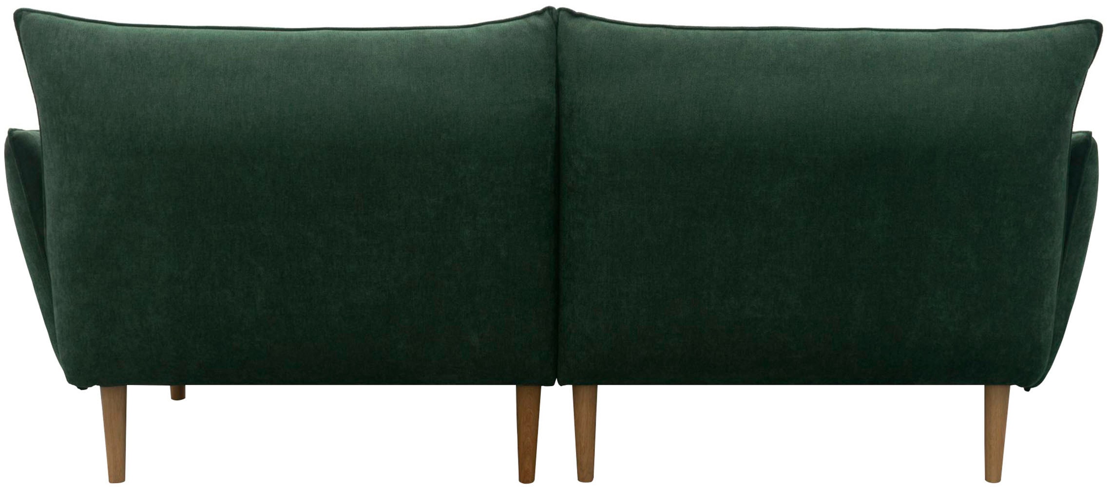 DOMO collection Ecksofa »100 032 kompakte Stellmaße, Breite 200cm, schmale Armlehnen, L-Form«, bodenfrei, 19cm hohe Holzfüße