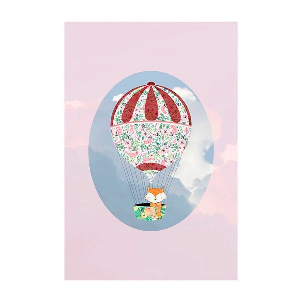Komar Poster »Happy Balloon Rose«, Figuren, (1 St.)