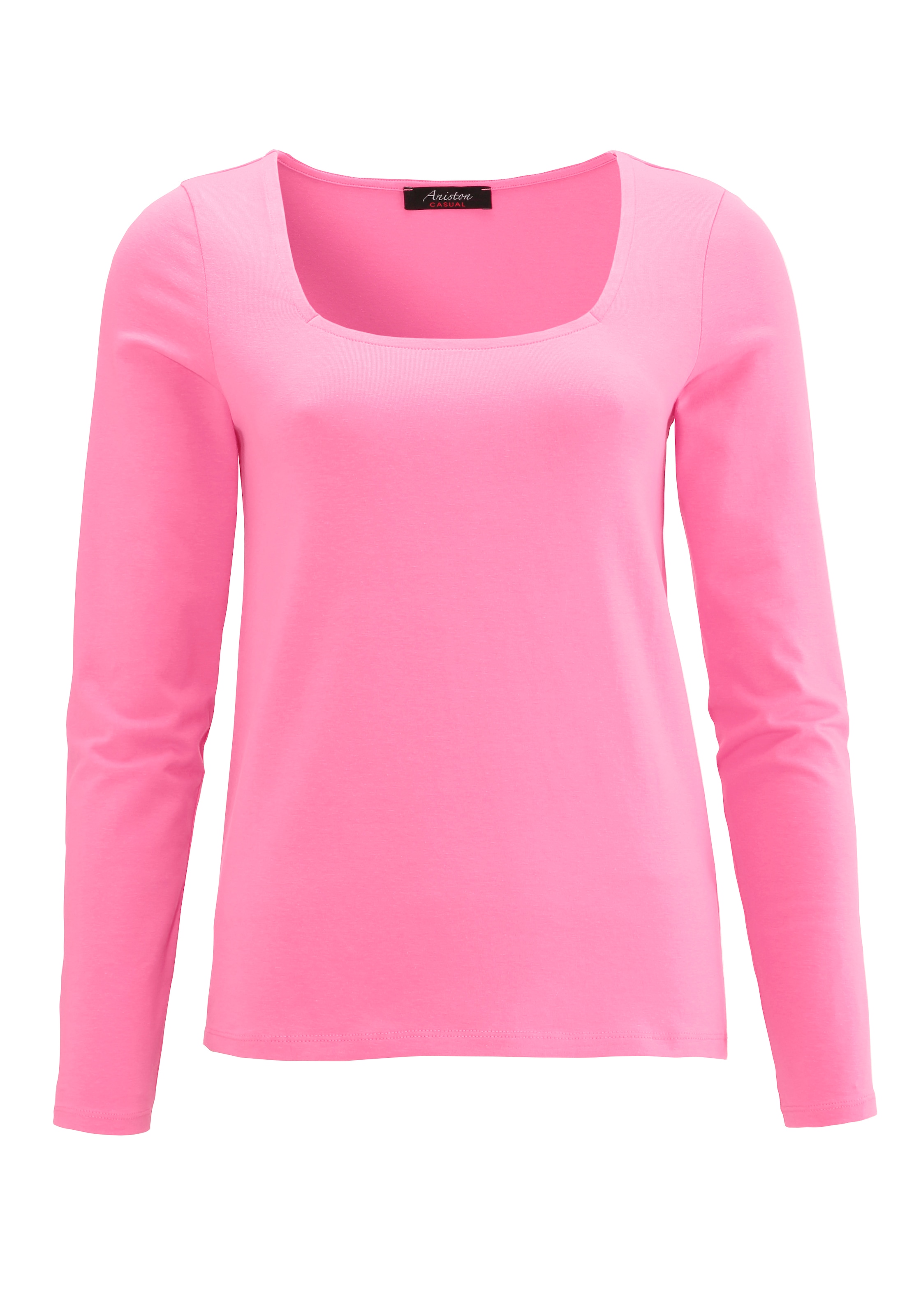 Aniston CASUAL Langarmshirt, Karree-Ausschnitt bestellen OTTO Shop im Online mit