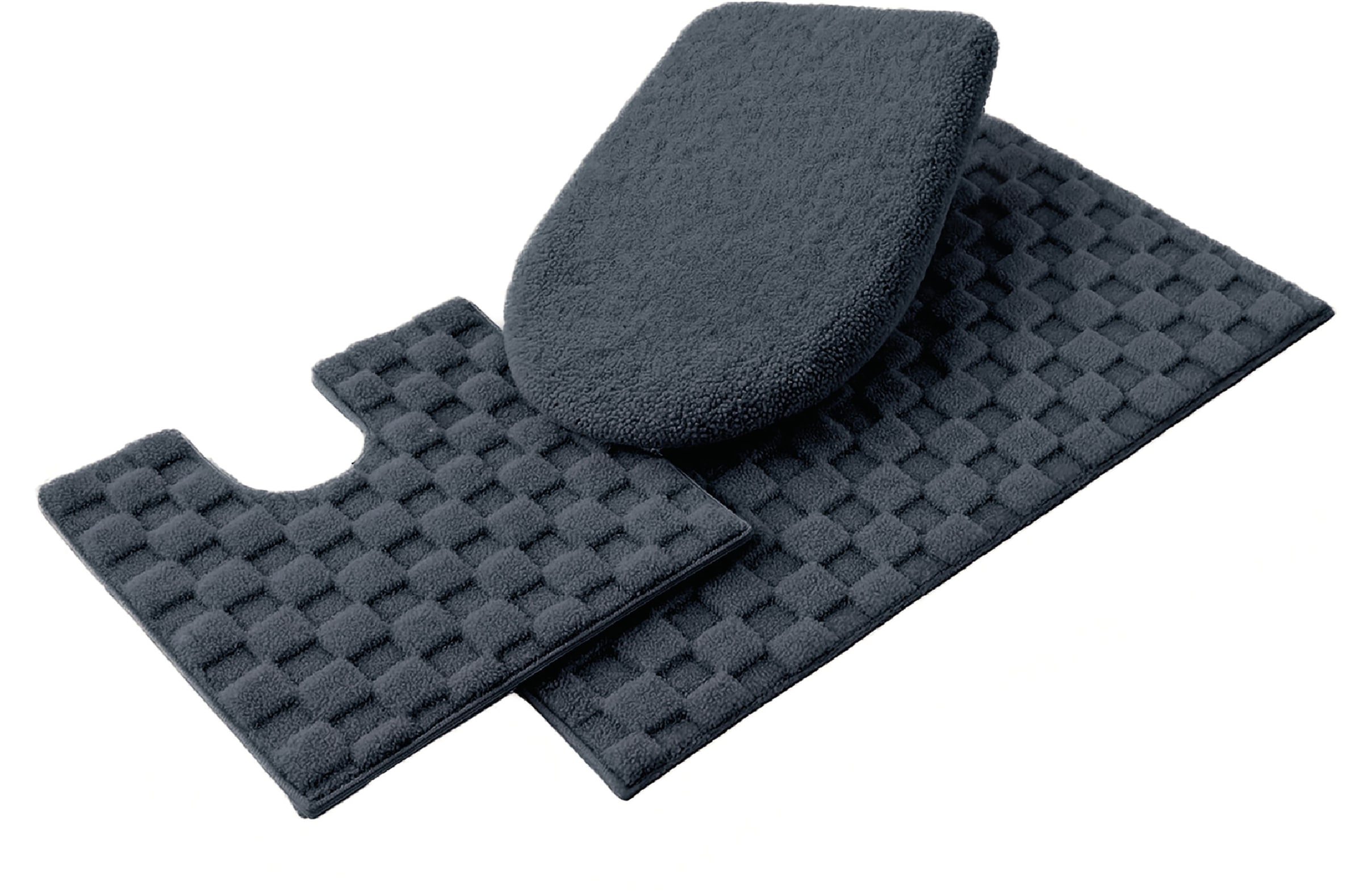 OTTO home Badematte »Naala, Badvorleger, Badezimmer Teppich, sehr weich« Höhe 20 mm rutschhemmend beschichtet fußbodenheizungsgeeignet | schnell trocknend Karo-Muster, auch als 2-teiliges Set erhältlich, Made in Europe
