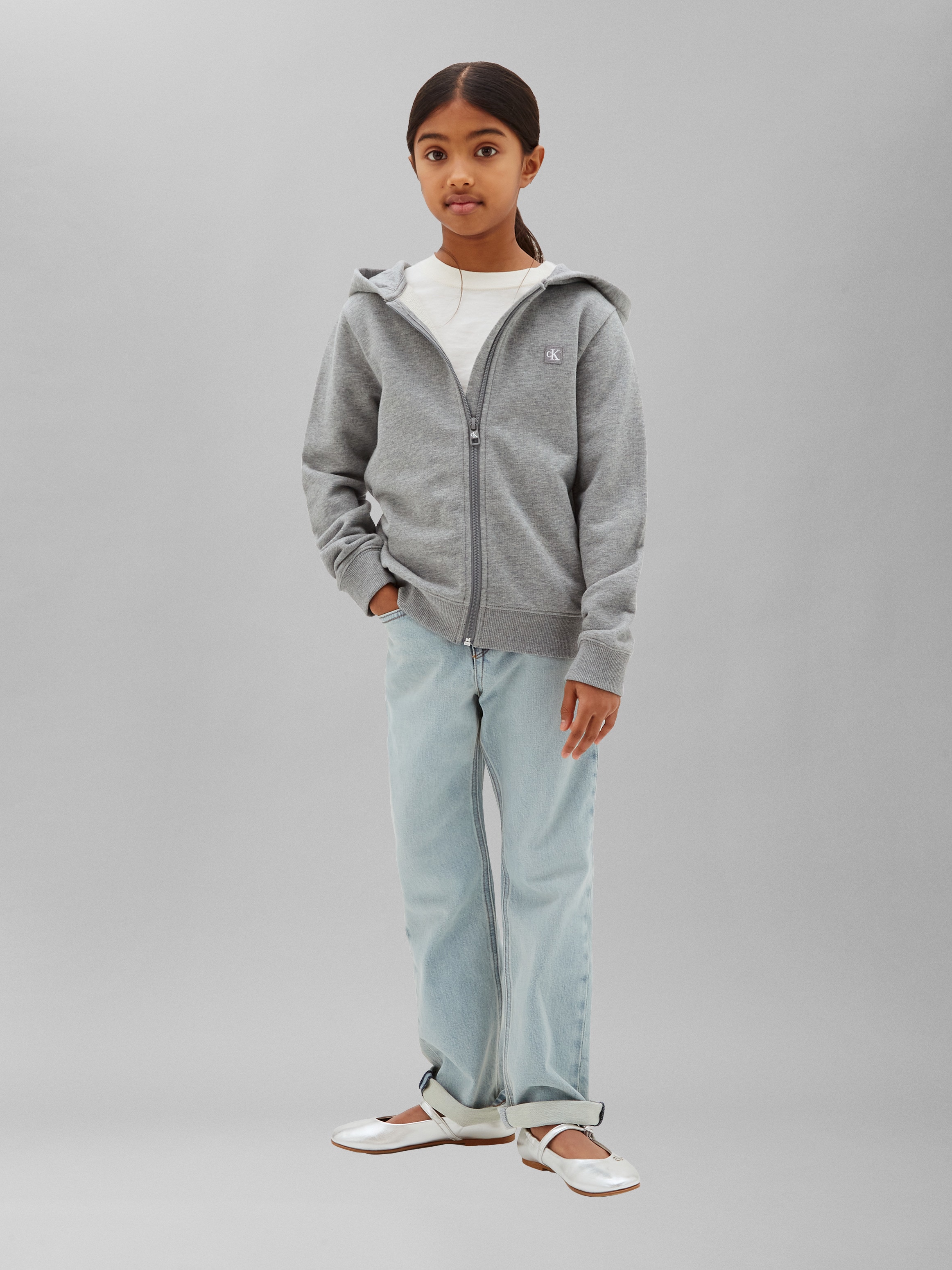 Calvin Klein Jeans Sweatjacke »MINI BADGE ZIP-THROUGH« Regular fit, Badge