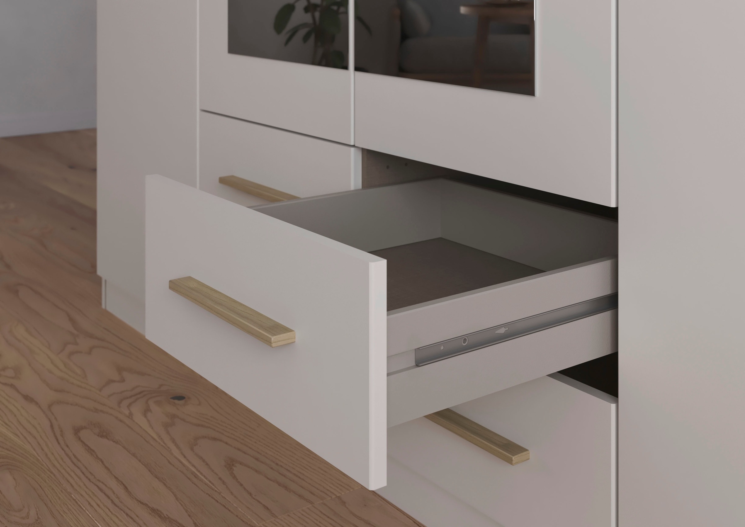 rauch Drehtürenschrank »Kleiderschrank Schrank Garderobe KREFELD optional mit Spiegel«, mit 3 Griff-Varianten, inkl. praktischen Schubladen MADE IN GERMANY