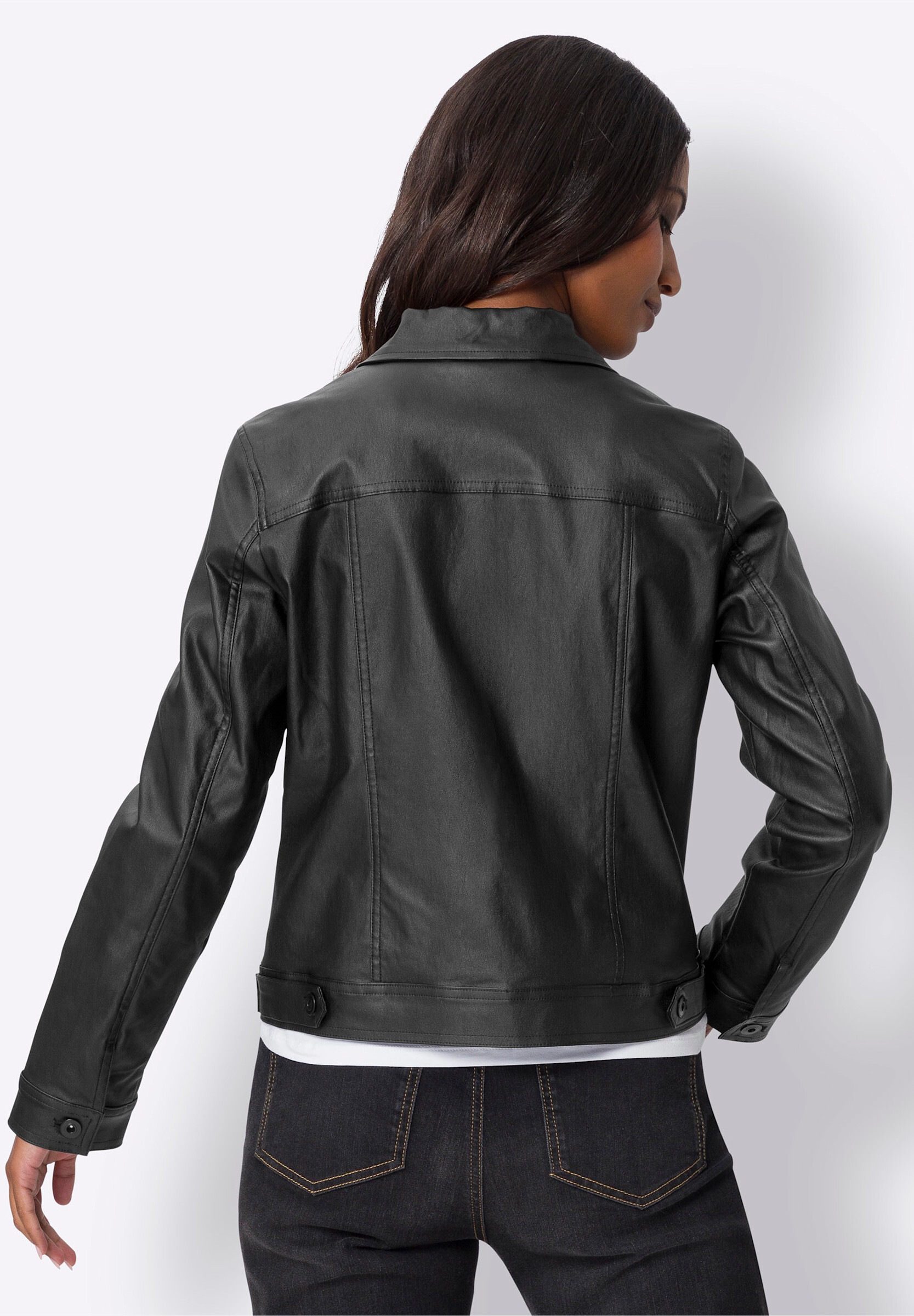 heine Kurzblazer »Blazerjacke Jackenblazer mit Glanzbeschichtung«