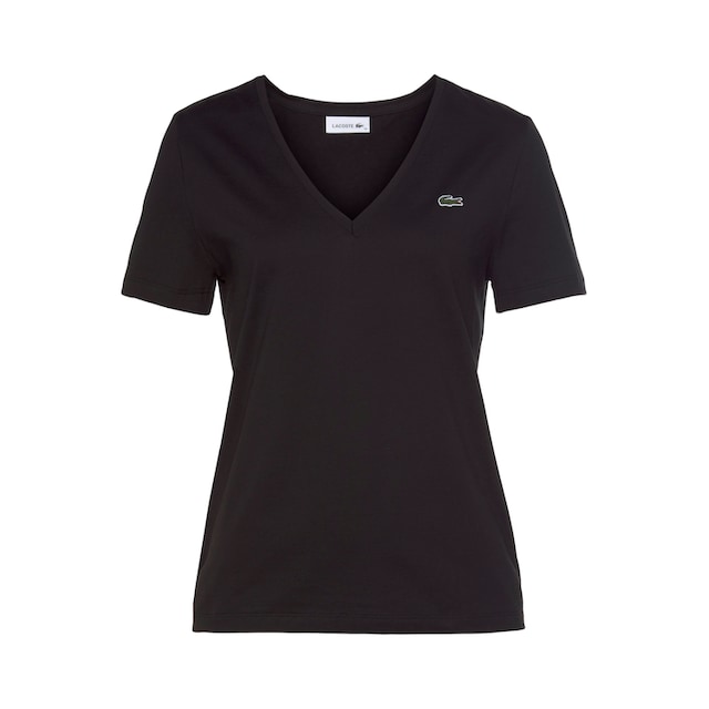 Lacoste T-Shirt »Lacoste Damen-T-Shirt mit V-Ausschnitt«, (1 tlg.), mit  Logo-Patch auf der Brust bestellen bei OTTO